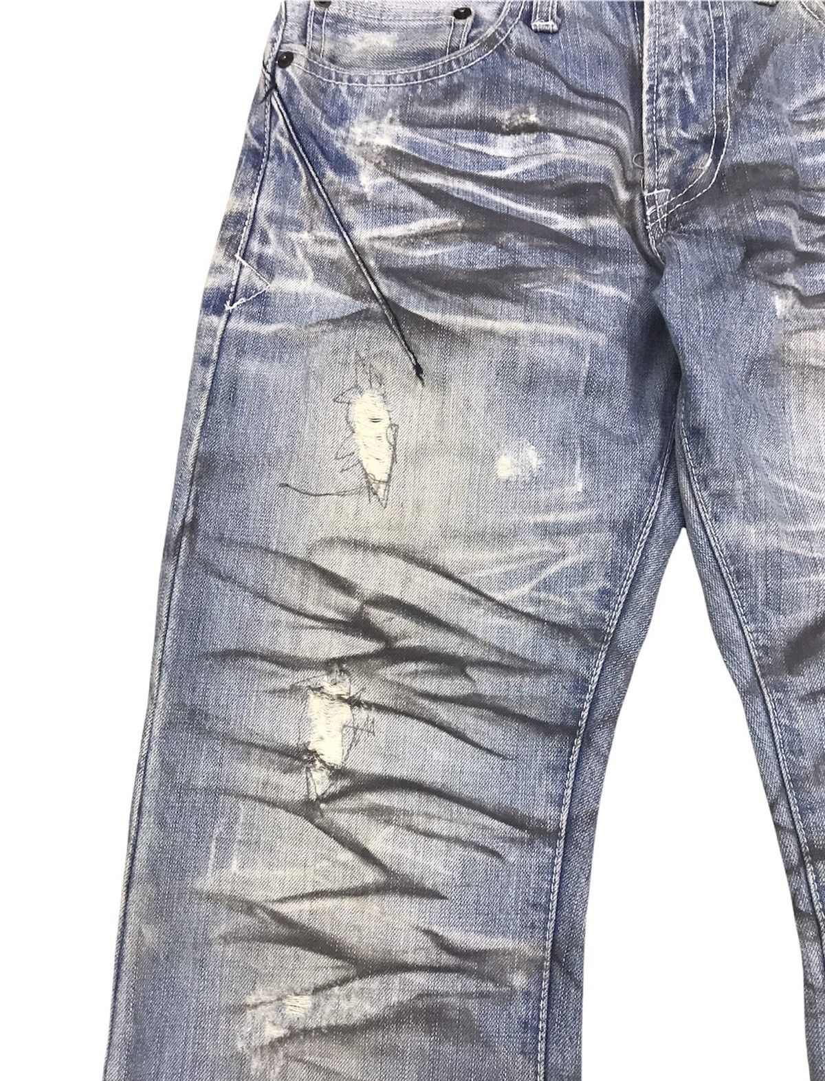 Japanese Brand Rare 🔥Neutral Infinity Distressed Smoke Dirty Wash Denim Size US 30 / EU 46 - 5 Thumbnail