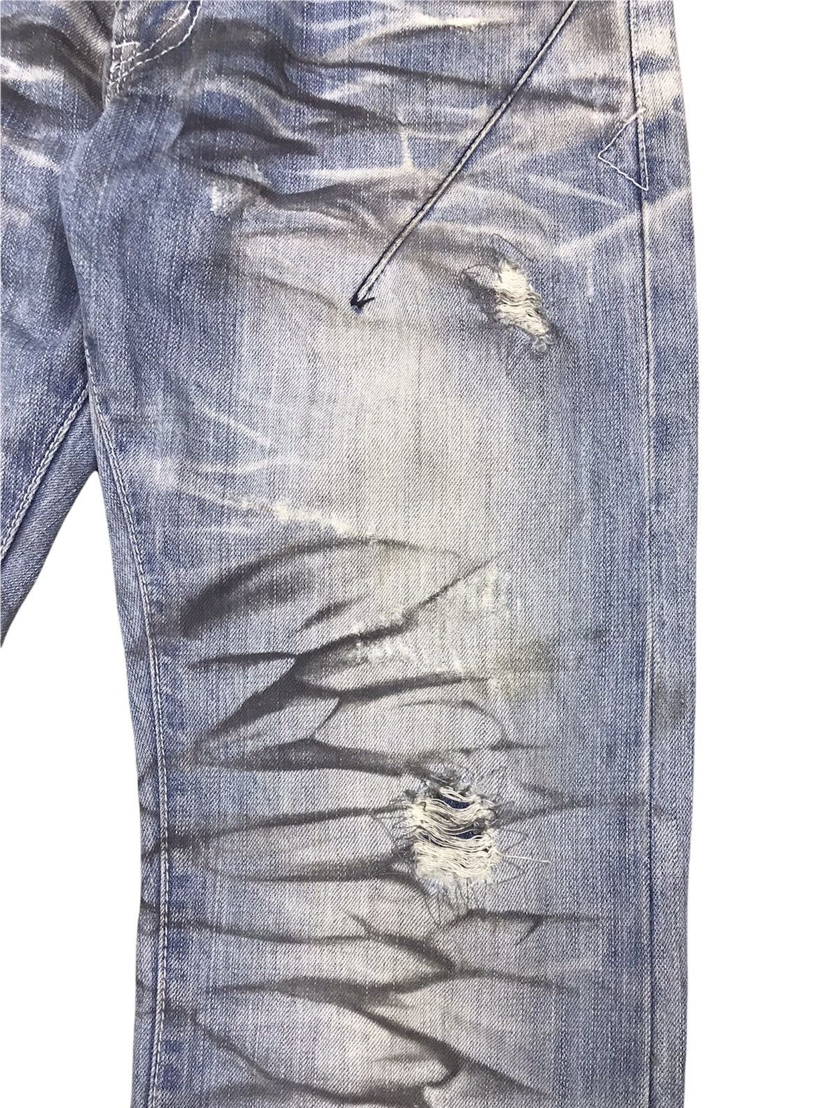 Japanese Brand Rare 🔥Neutral Infinity Distressed Smoke Dirty Wash Denim Size US 30 / EU 46 - 4 Thumbnail