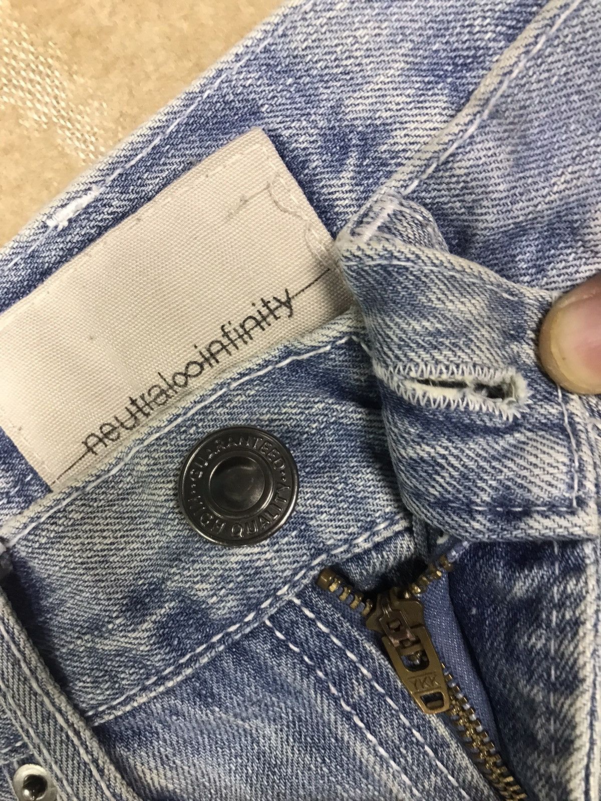 Japanese Brand Rare 🔥Neutral Infinity Distressed Smoke Dirty Wash Denim Size US 30 / EU 46 - 9 Thumbnail