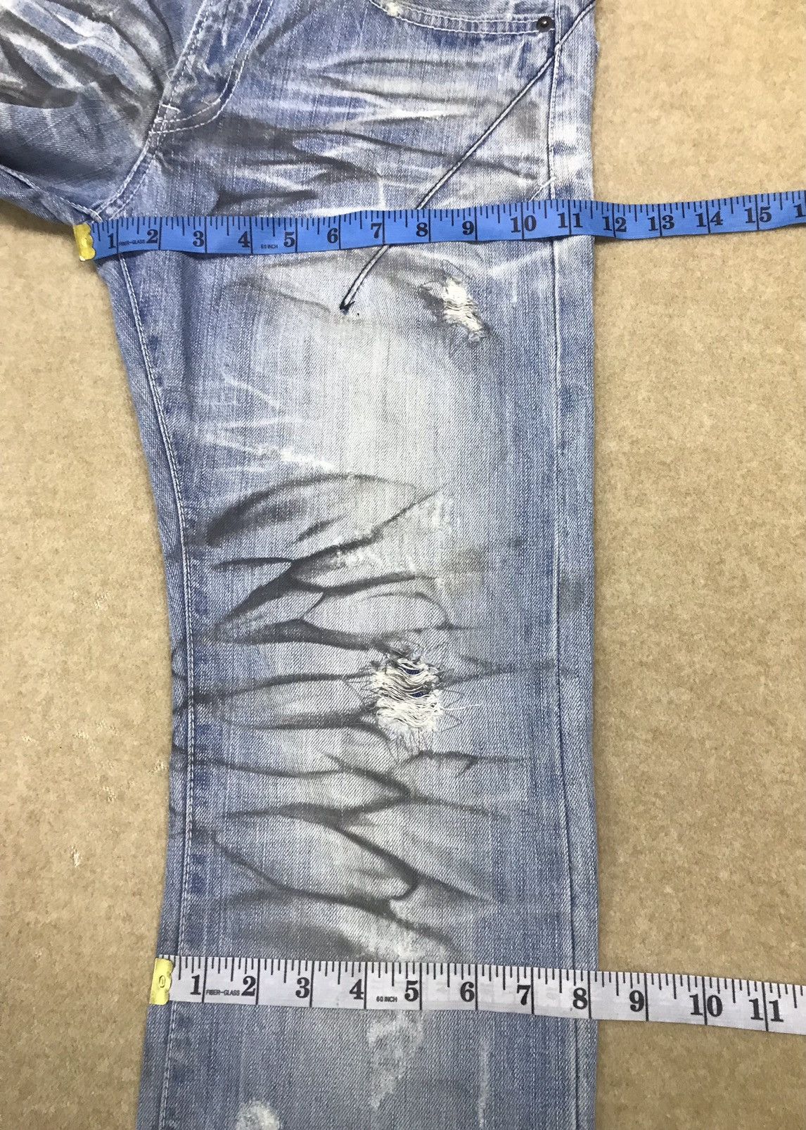 Japanese Brand Rare 🔥Neutral Infinity Distressed Smoke Dirty Wash Denim Size US 30 / EU 46 - 15 Thumbnail
