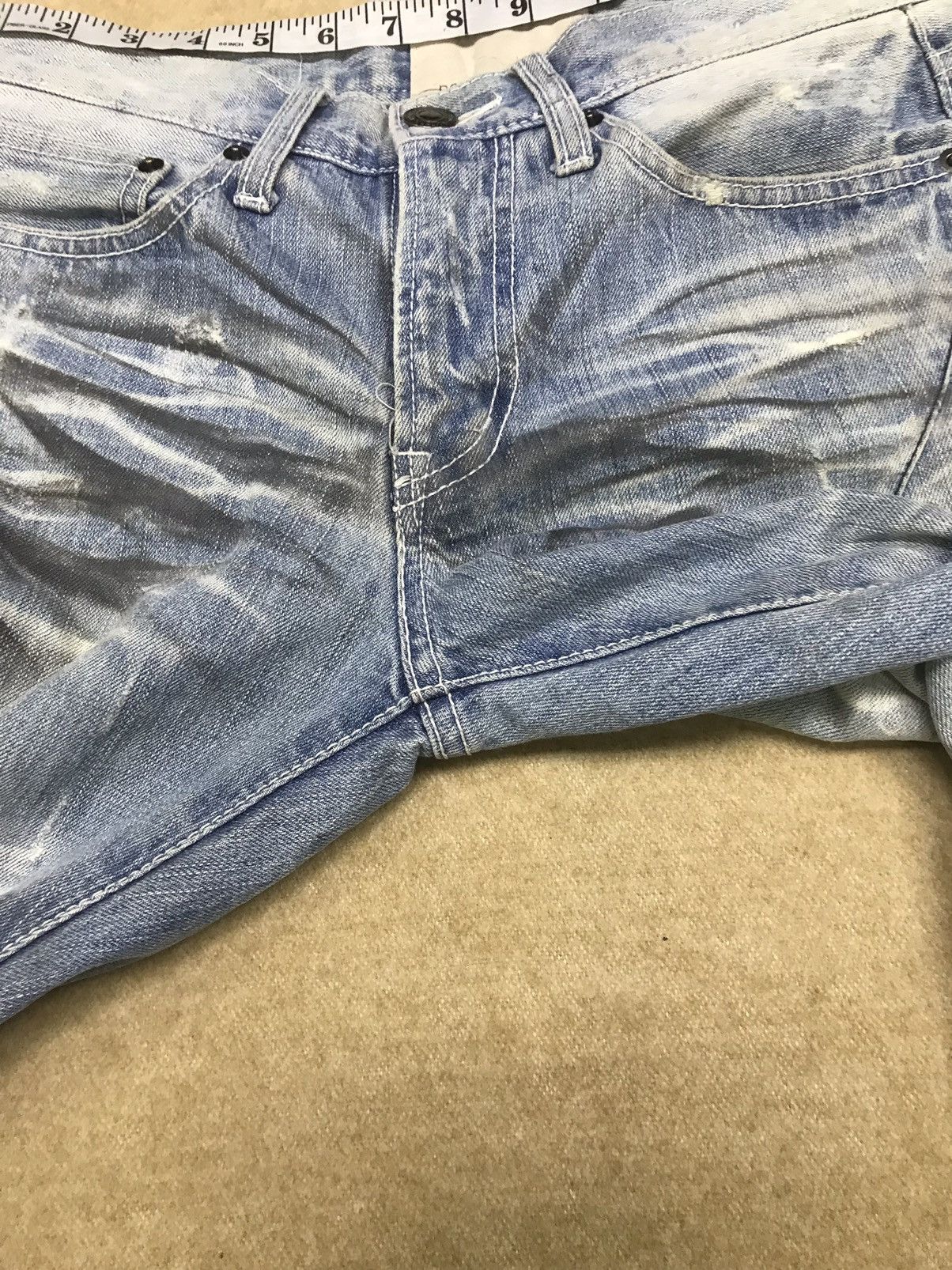 Japanese Brand Rare 🔥Neutral Infinity Distressed Smoke Dirty Wash Denim Size US 30 / EU 46 - 13 Thumbnail