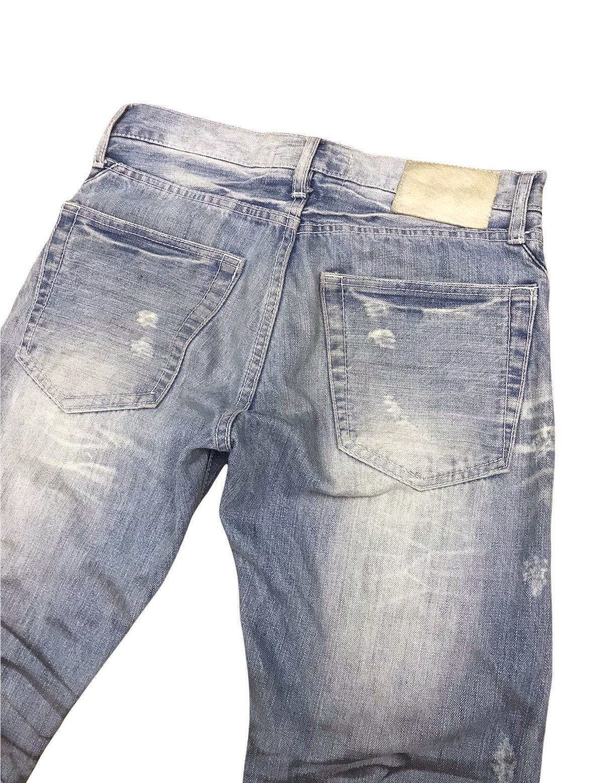 Japanese Brand Rare 🔥Neutral Infinity Distressed Smoke Dirty Wash Denim Size US 30 / EU 46 - 7 Thumbnail