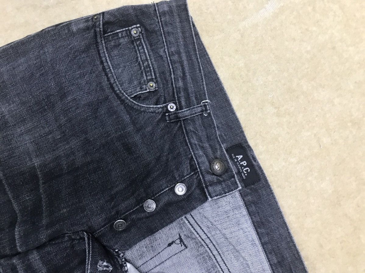A.P.C. × Vintage Black A.P.C Distressed Denim Size US 32 / EU 48 - 9 Thumbnail