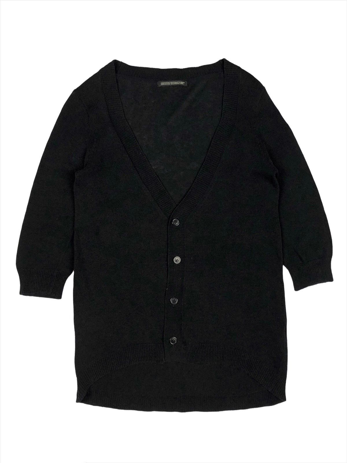 Yohji Yamamoto + Noir Half Sleeve Cardigan