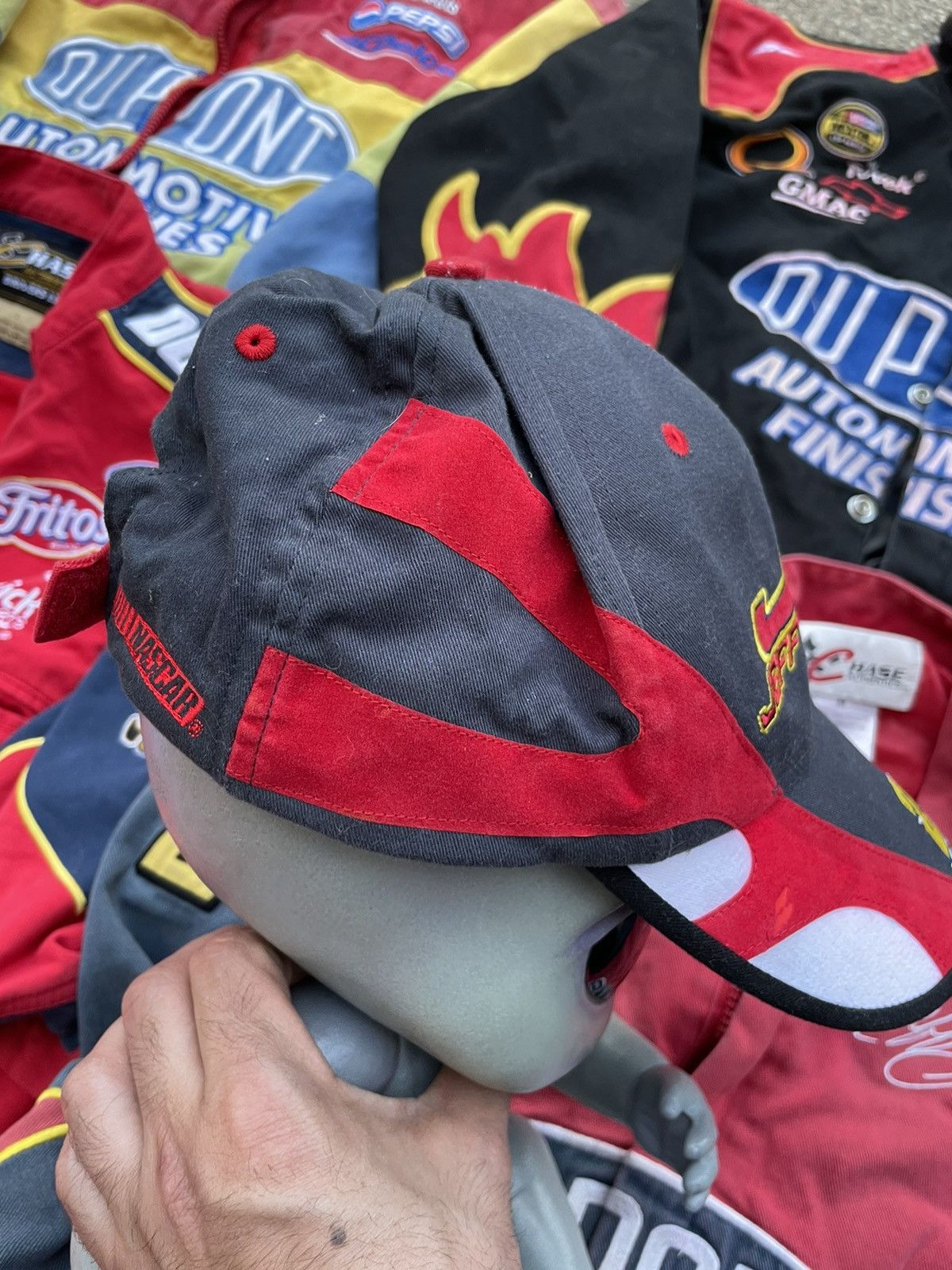 NASCAR 90s Vintage JEFF GORDON Velcro Strap Hat Vintage NASCAR Size ONE SIZE - 2 Thumbnail