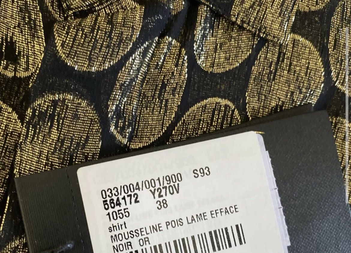 Saint Laurent Paris RARE Shirt in Black & Gold Size US M / EU 48-50 / 2 - 10 Thumbnail