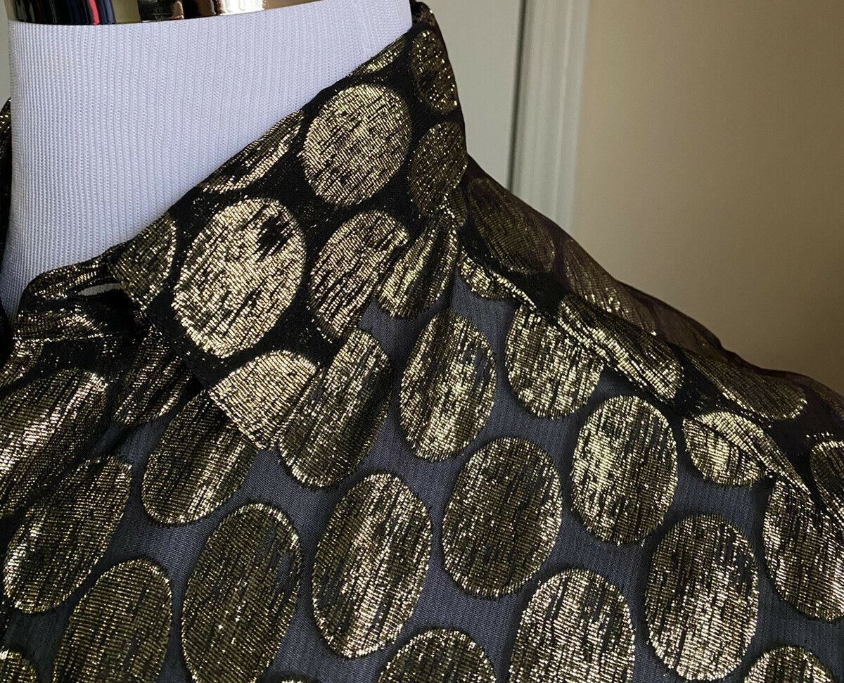 Saint Laurent Paris RARE Shirt in Black & Gold Size US M / EU 48-50 / 2 - 6 Thumbnail