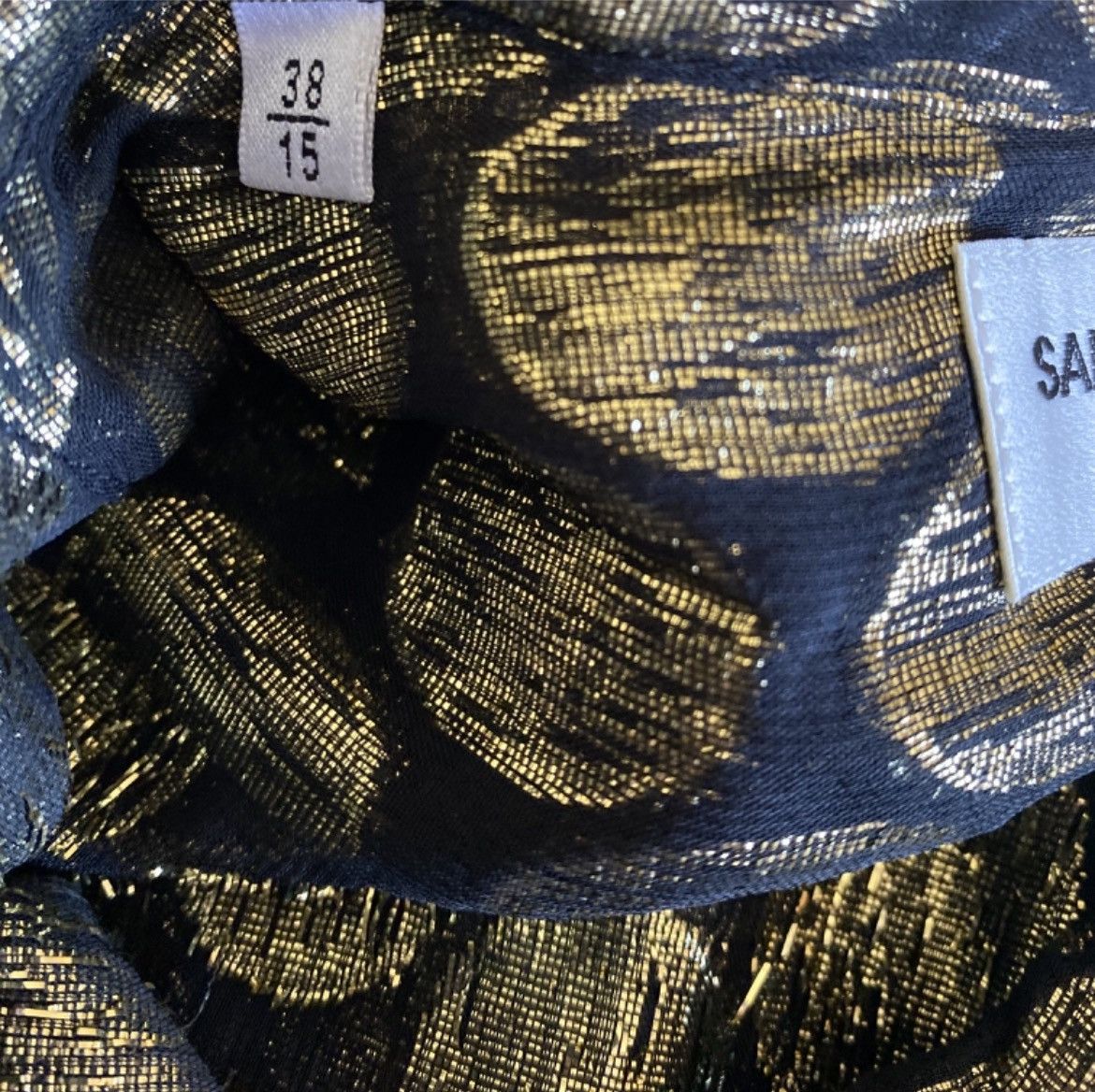 Saint Laurent Paris RARE Shirt in Black & Gold Size US M / EU 48-50 / 2 - 11 Thumbnail