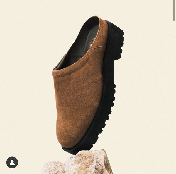 Japanese Brand SimplyComplicated “Tobacco” Suede Lug Mule | Grailed