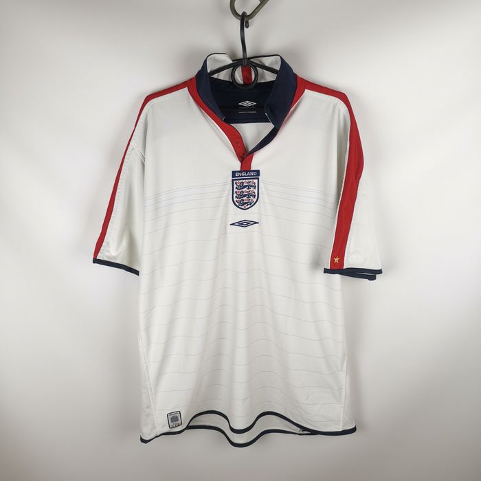 Vintage Umbro England 2003 2005 reversible home soccer jersey 