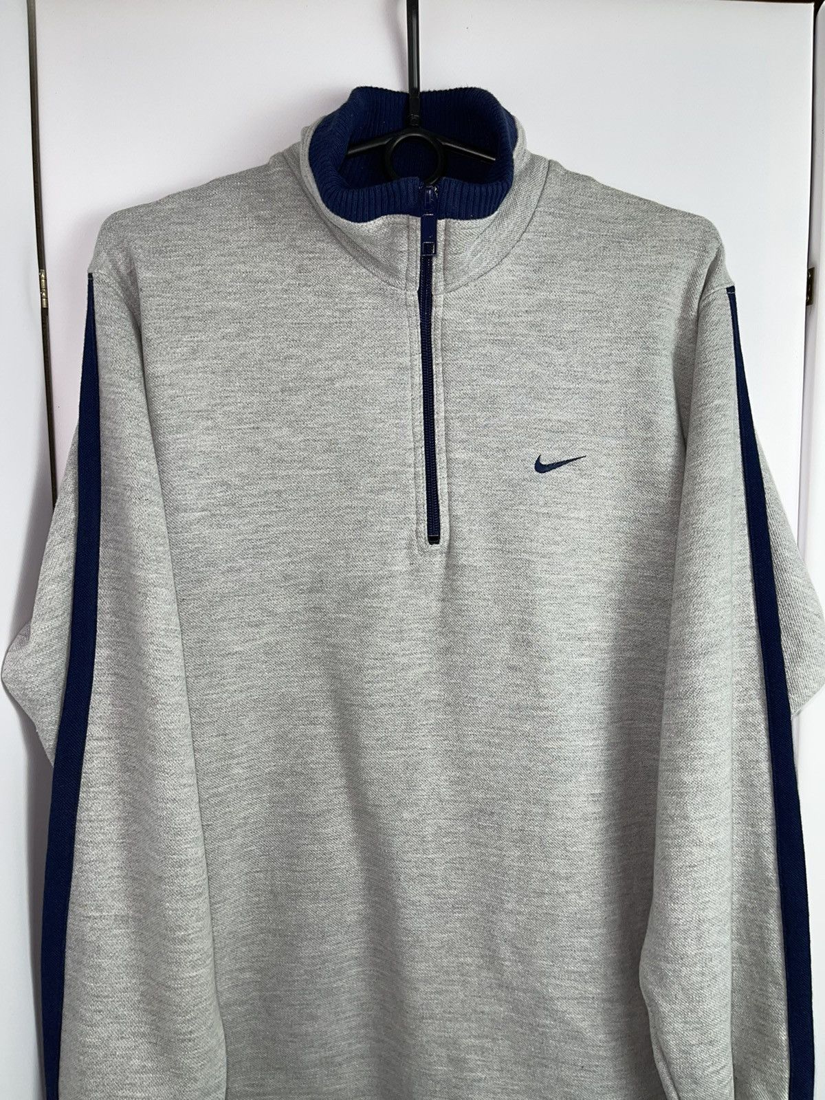 Nike × Vintage Sweatshirt Nike Vintage Grey with lamps 3/4 zip Size US XS / EU 42 / 0 - 1 Thumbnail