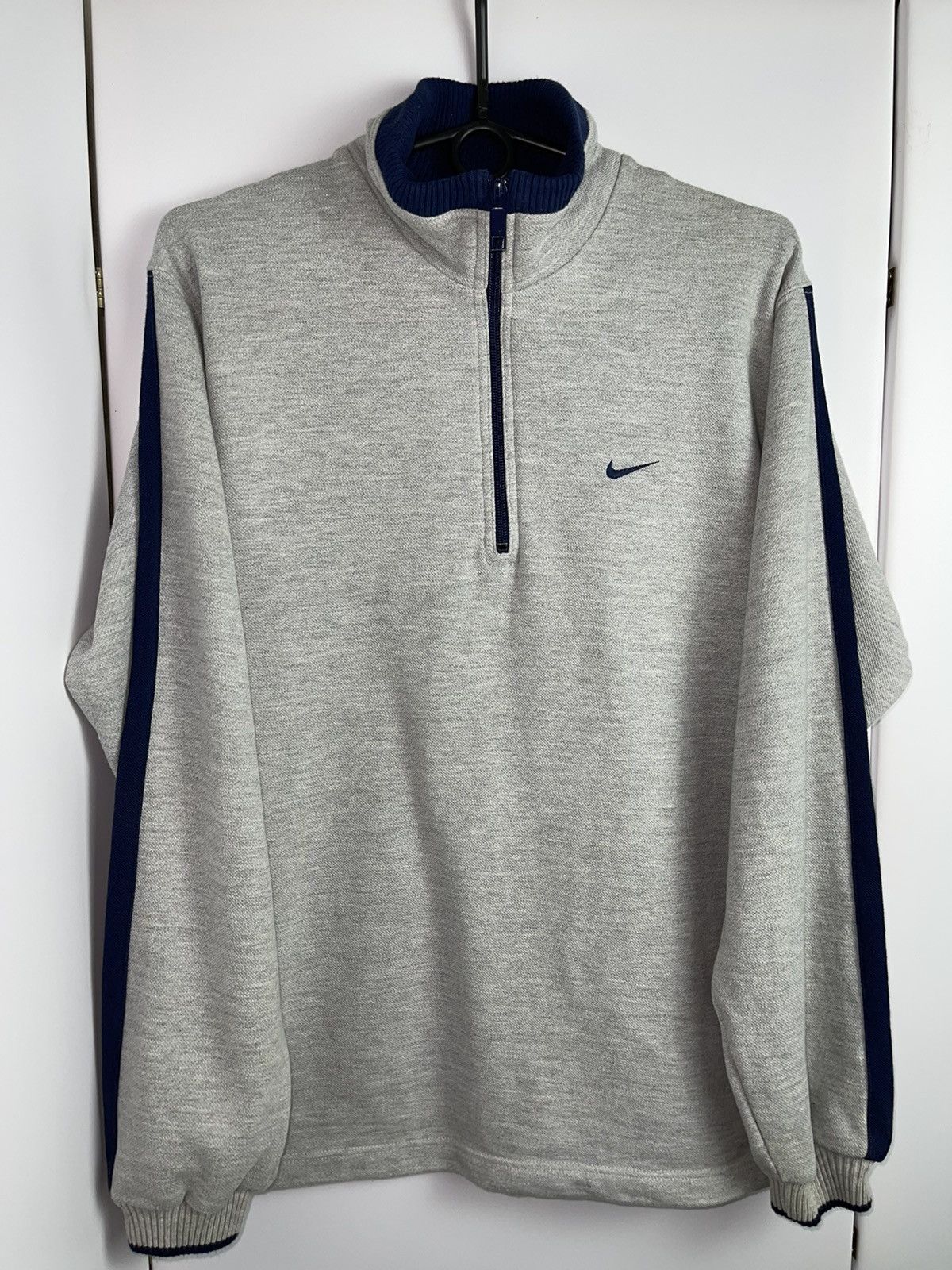 Nike × Vintage Sweatshirt Nike Vintage Grey with lamps 3/4 zip Size US XS / EU 42 / 0 - 2 Thumbnail