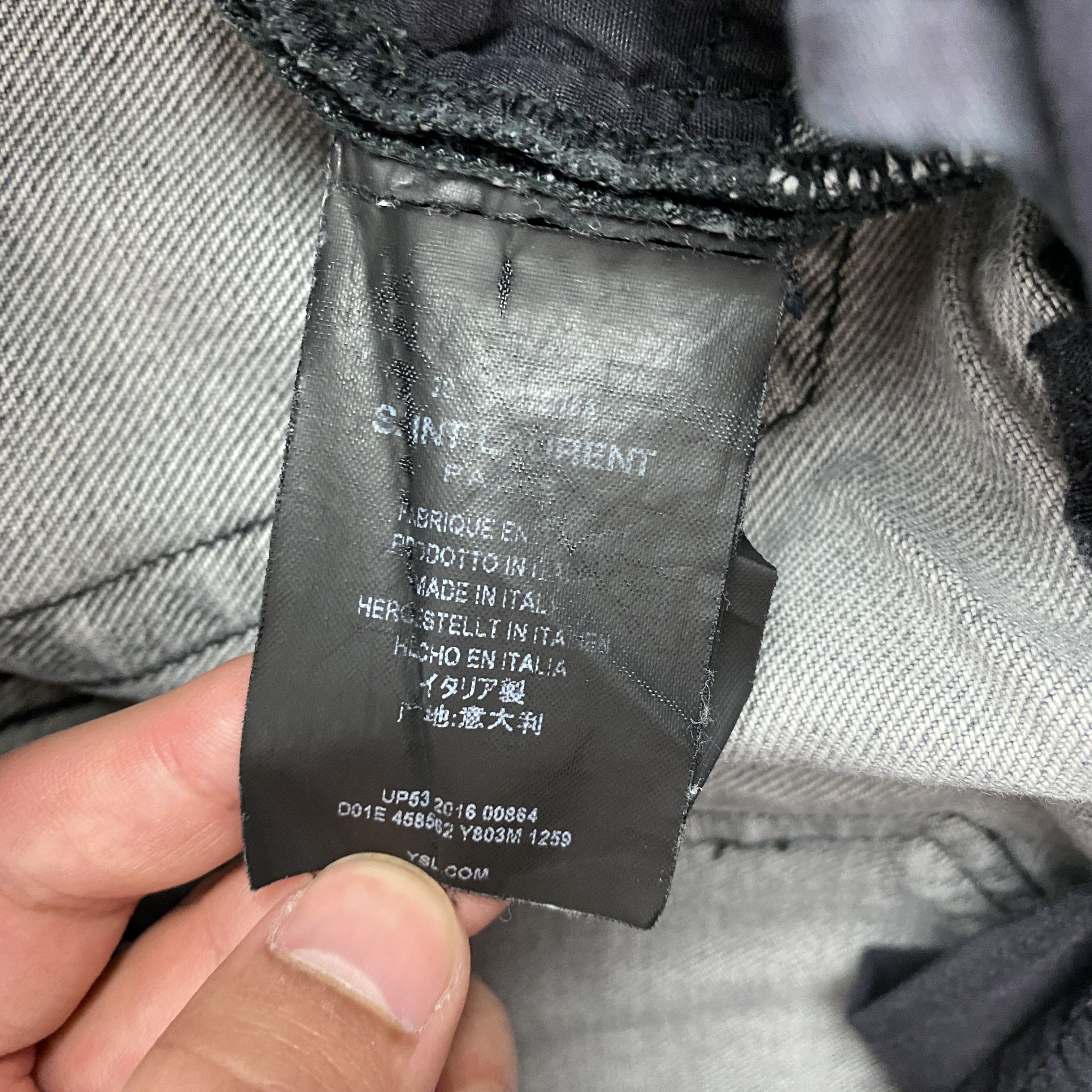 Saint Laurent Paris Saint Laurent FW16 Grey D02 Jeans Size US 29 - 4 Thumbnail
