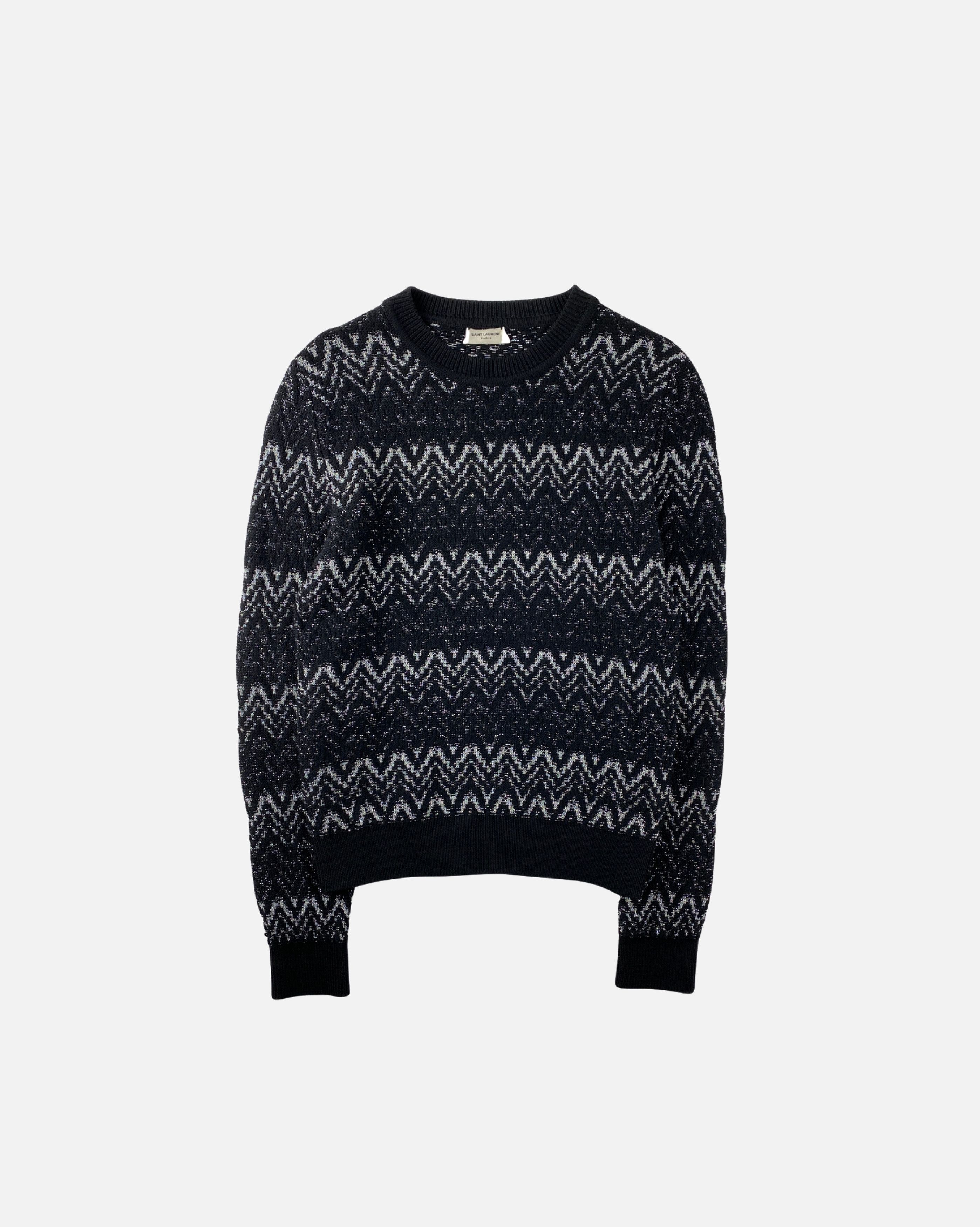 Saint Laurent Paris Saint Laurent FW19 Jacquard Knit Sweatshirt Size US XS / EU 42 / 0 - 1 Thumbnail
