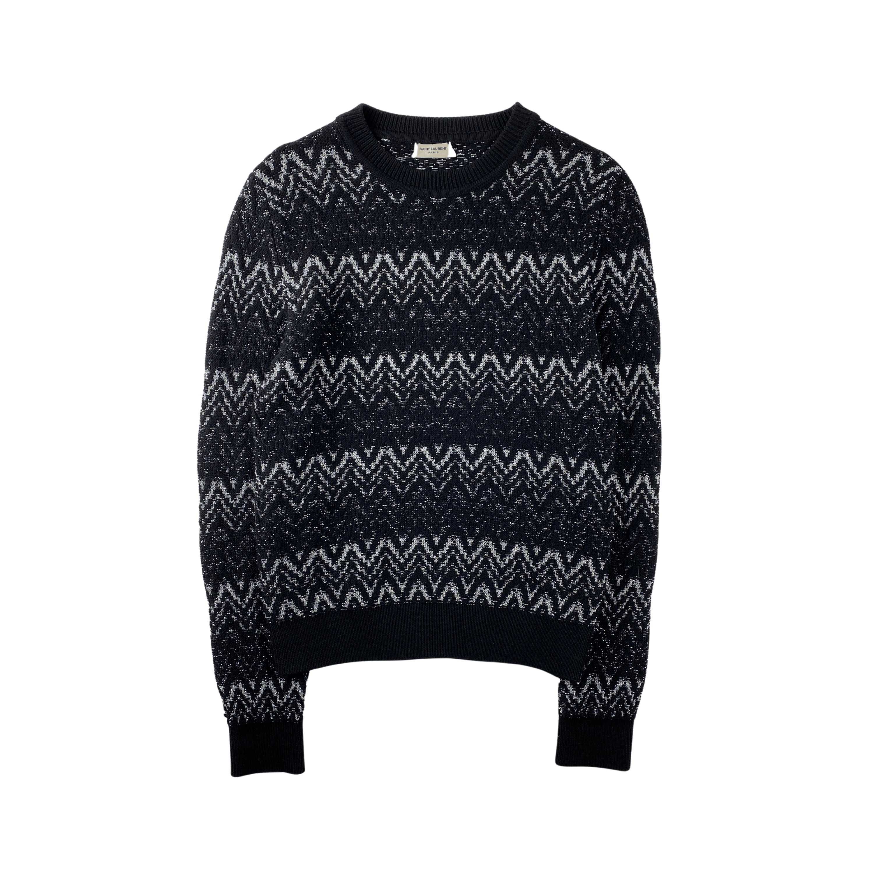 Saint Laurent Paris Saint Laurent FW19 Jacquard Knit Sweatshirt Size US XS / EU 42 / 0 - 2 Thumbnail