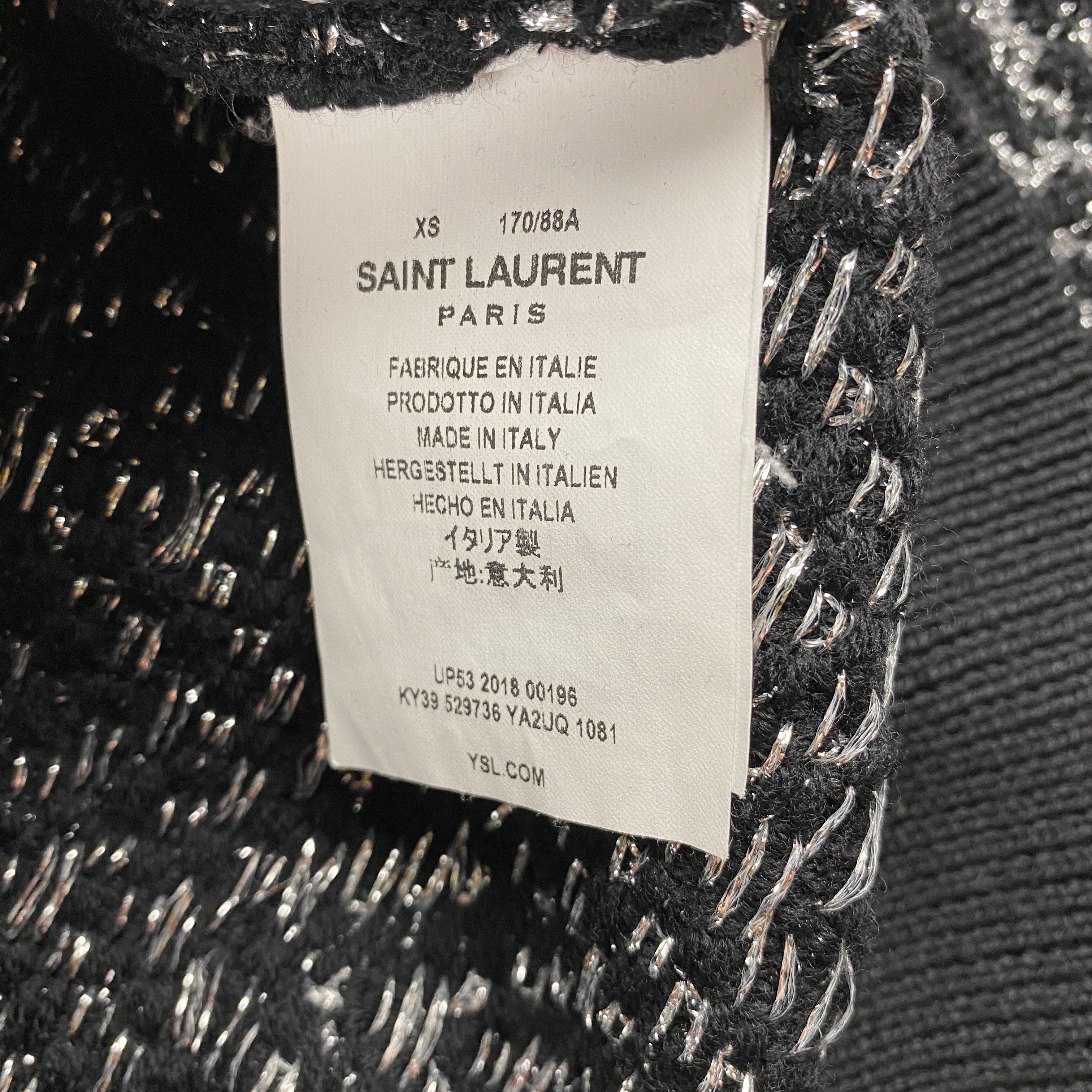 Saint Laurent Paris Saint Laurent FW19 Jacquard Knit Sweatshirt Size US XS / EU 42 / 0 - 4 Thumbnail