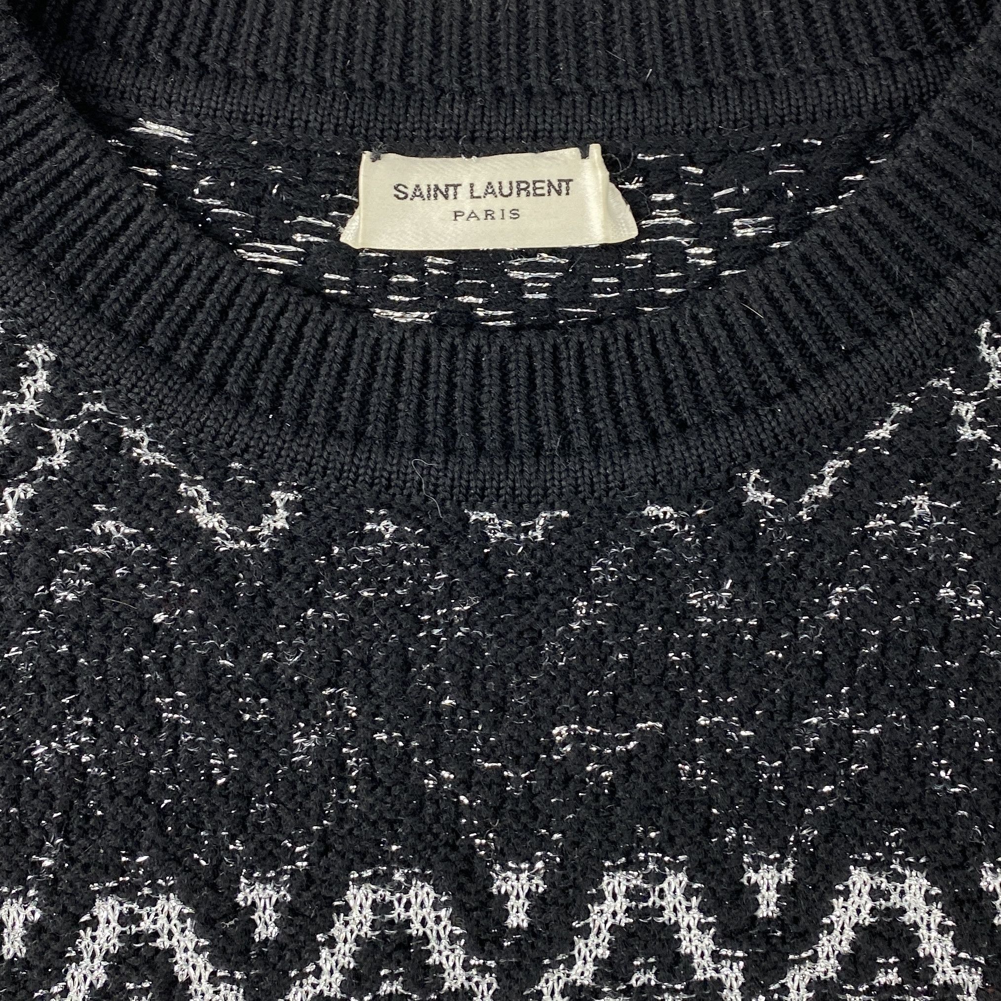 Saint Laurent Paris Saint Laurent FW19 Jacquard Knit Sweatshirt Size US XS / EU 42 / 0 - 3 Thumbnail