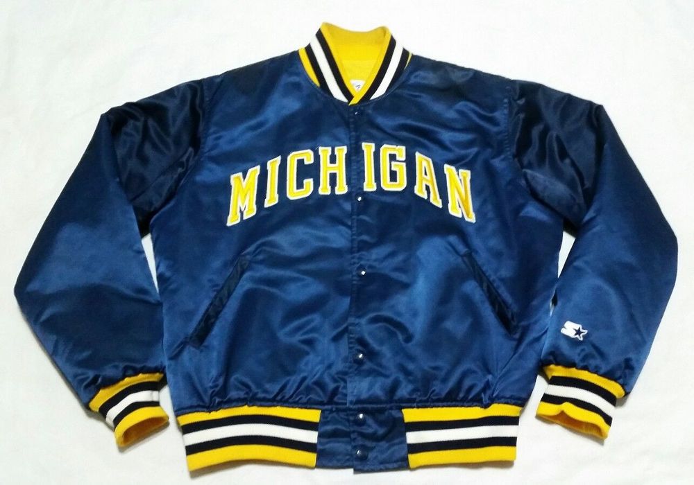 Vintage Starter 90s University of Michigan Windbreaker Pullover Jacket in  2023