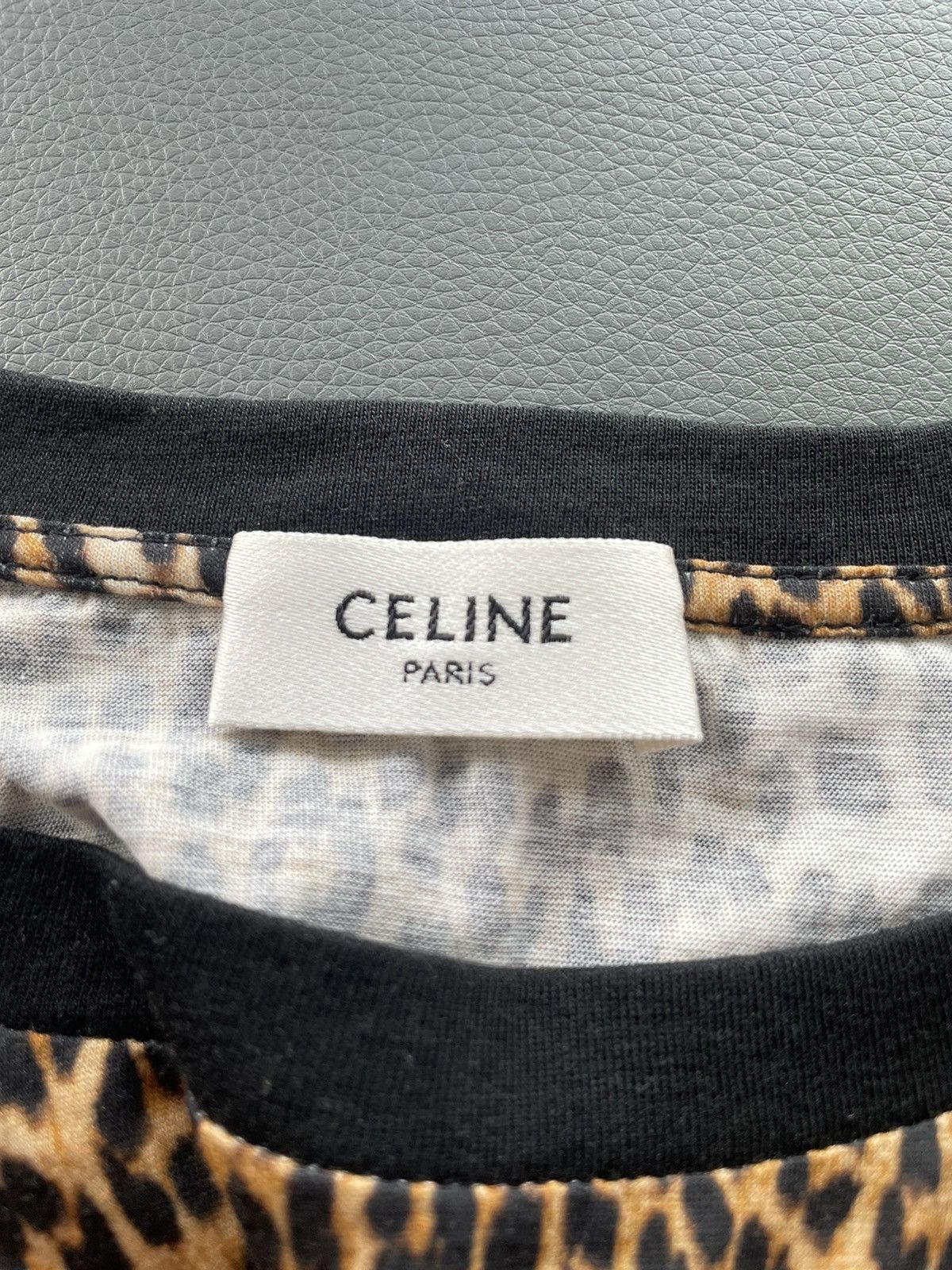 Celine × Hedi Slimane Rare Brand New Classic Hedi Runway Col Rond Leopard Shirt Size US L / EU 52-54 / 3 - 11 Thumbnail