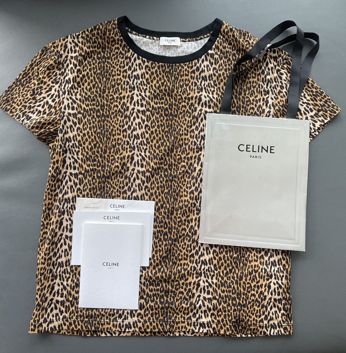 Celine × Hedi Slimane Rare Brand New Classic Hedi Runway Col Rond Leopard Shirt Size US L / EU 52-54 / 3 - 15 Thumbnail