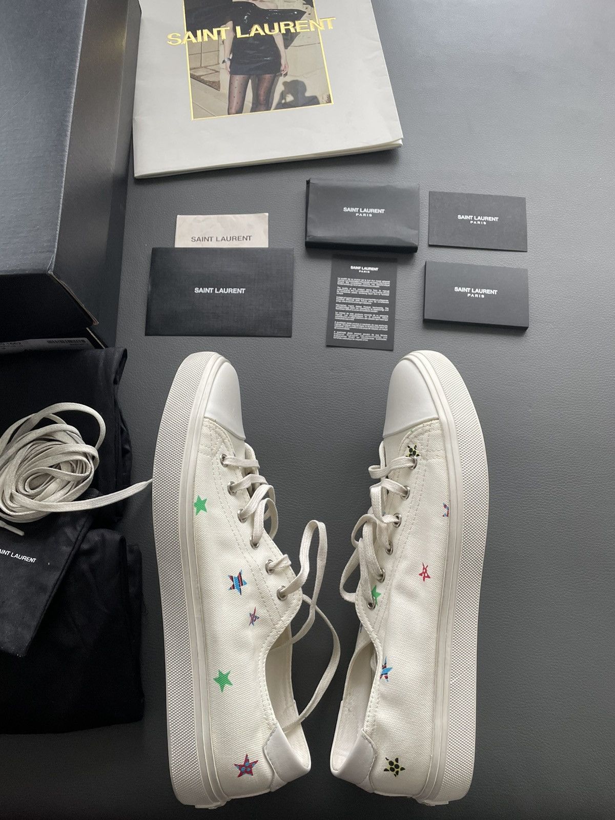 Hedi Slimane × Saint Laurent Paris × Yves Saint Laurent Brand New Runway Limited Solaris Fan Star Moon Plus Sneaker Size US 8 / EU 41 - 3 Thumbnail