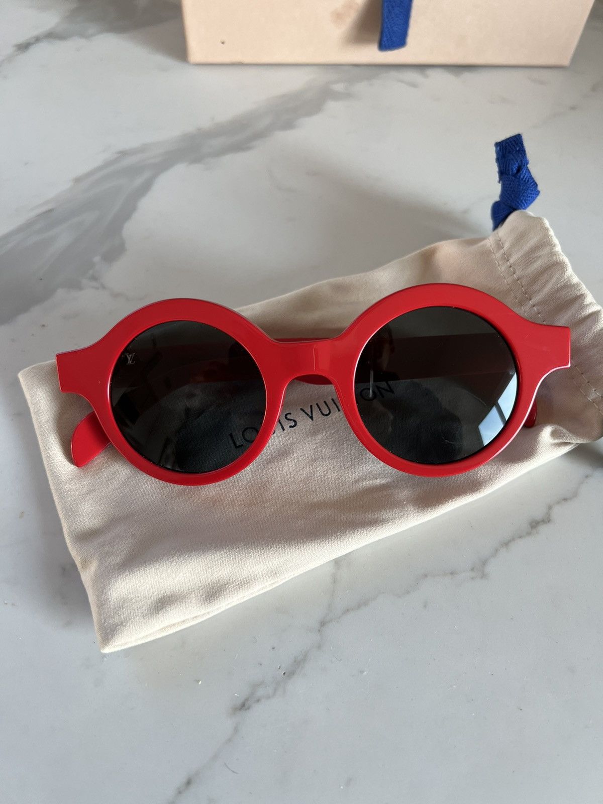 Supreme x Louis Vuitton Downtown Sunglasses Red
