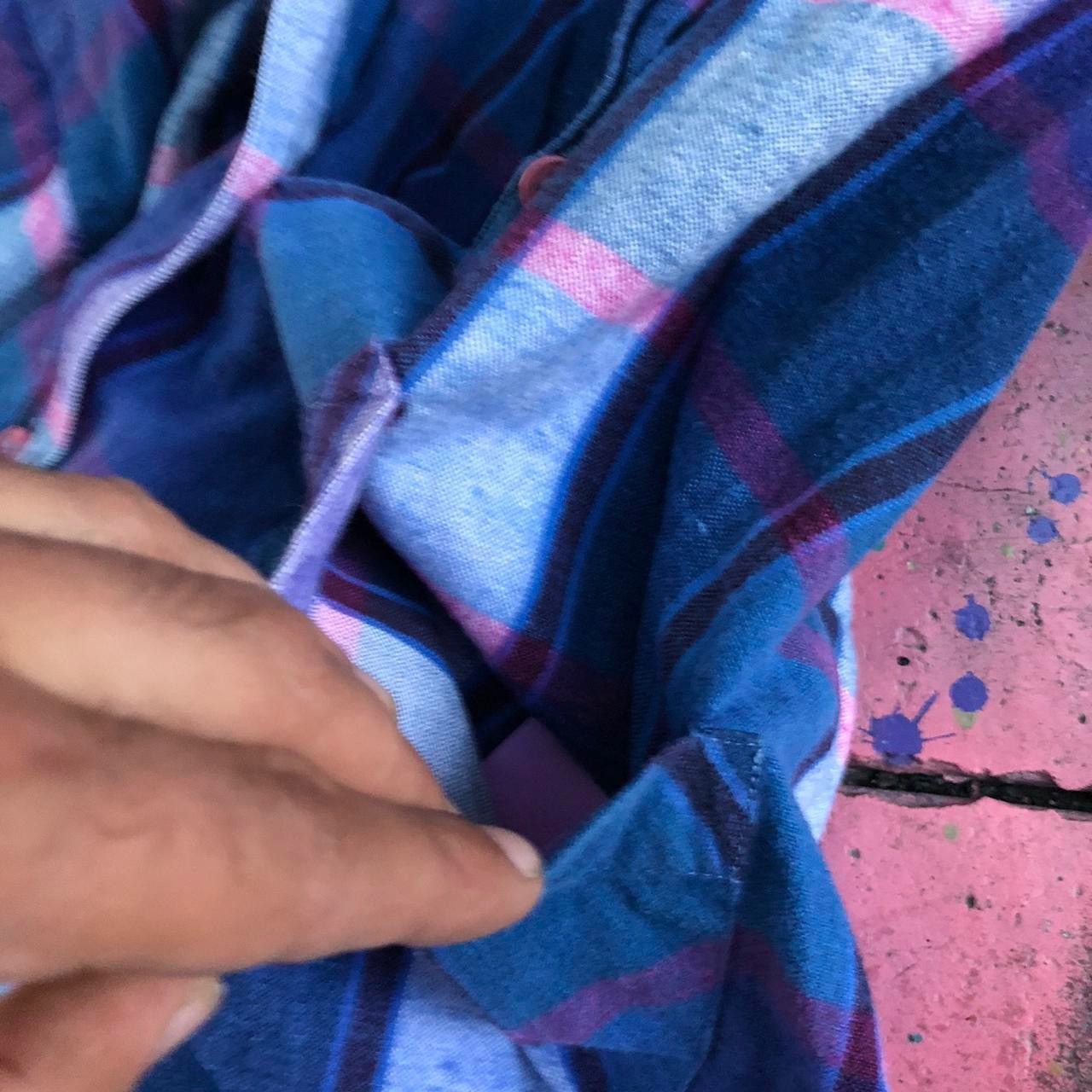 Vintage 80s Plaid Flannel Button Up Shirt business casual Size US XL / EU 56 / 4 - 4 Thumbnail