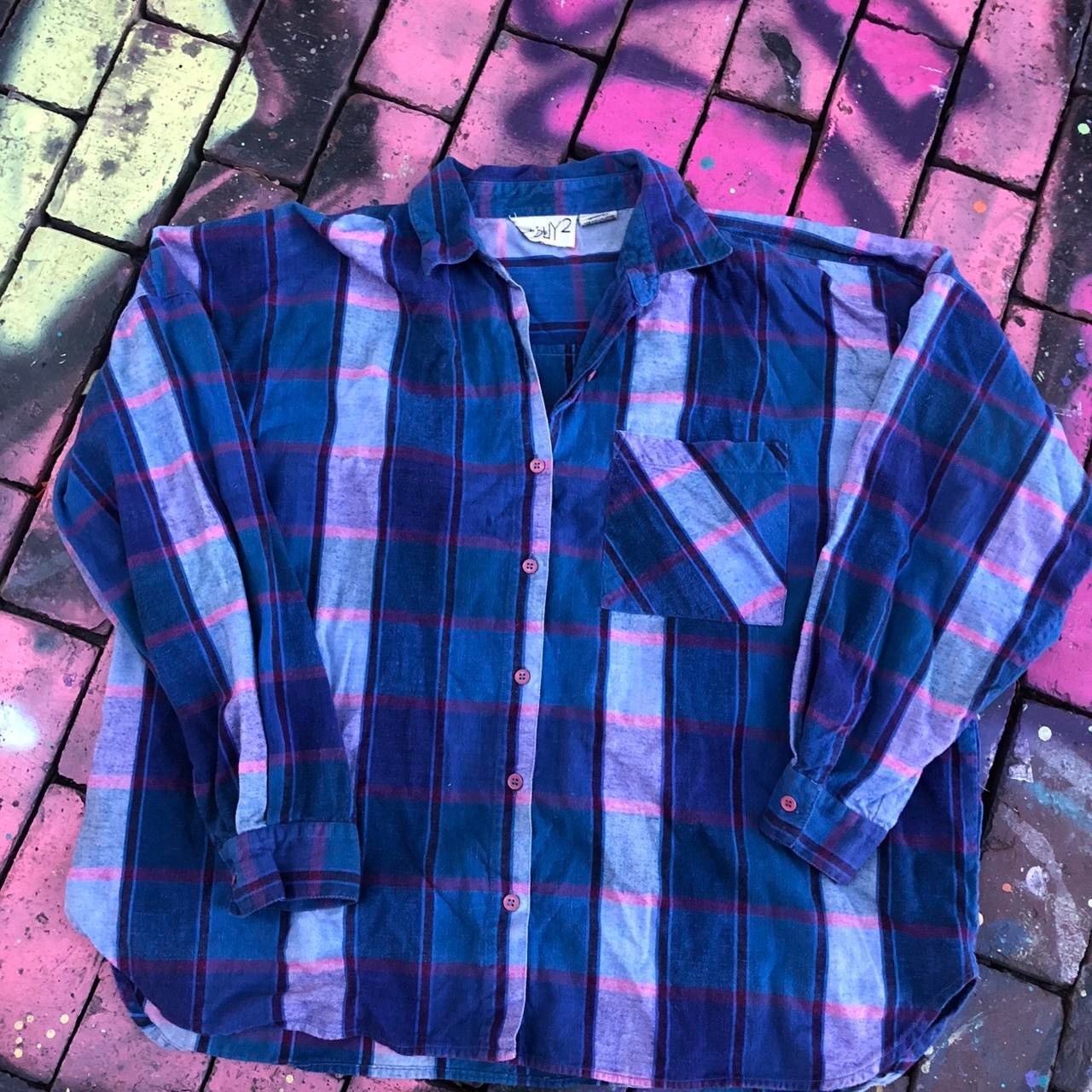 Vintage 80s Plaid Flannel Button Up Shirt business casual Size US XL / EU 56 / 4 - 1 Thumbnail