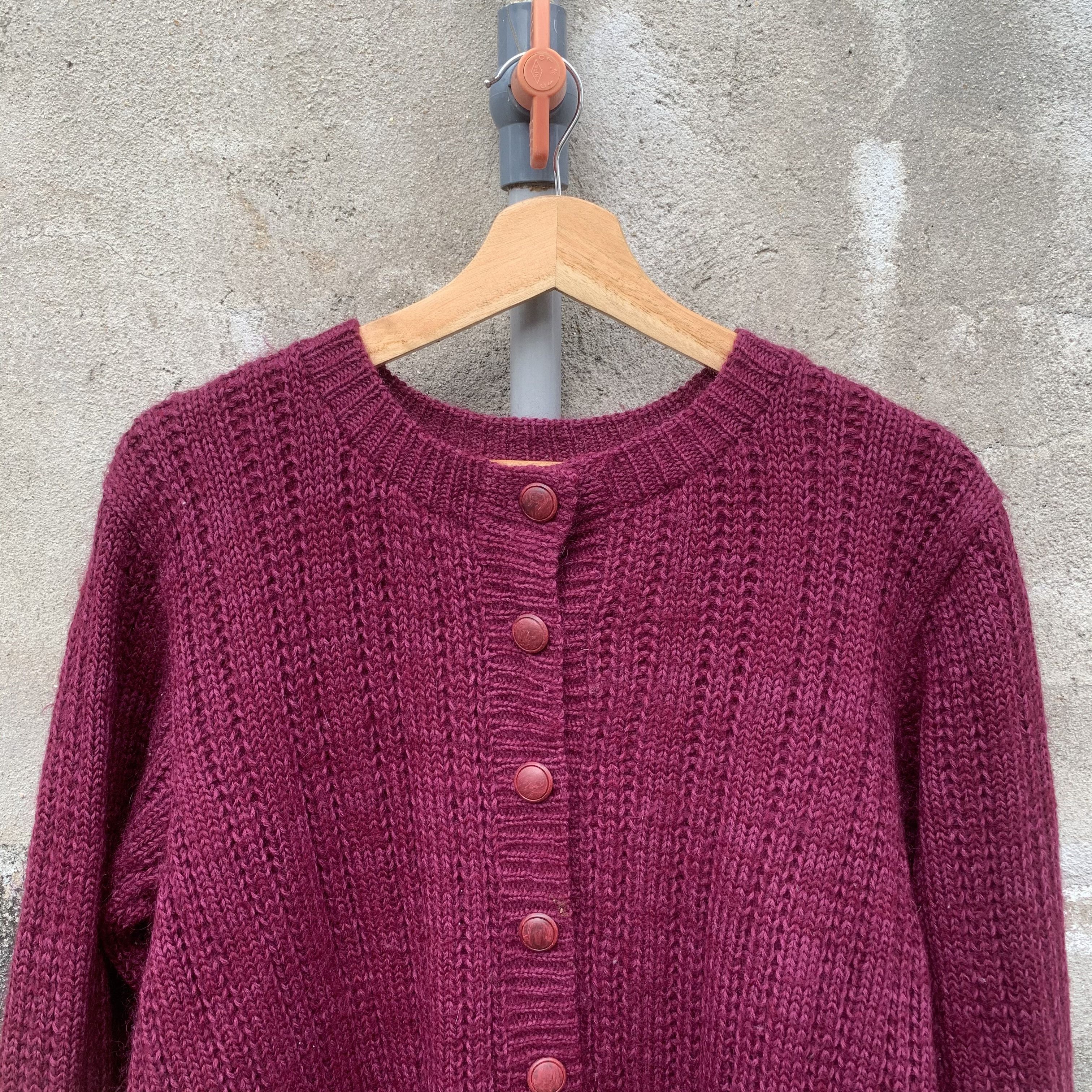 Aran Isles Knitwear Japanese Vtg Knit Full Button Linen Brioche Stitch Cardigan Size US M / EU 48-50 / 2 - 2 Thumbnail