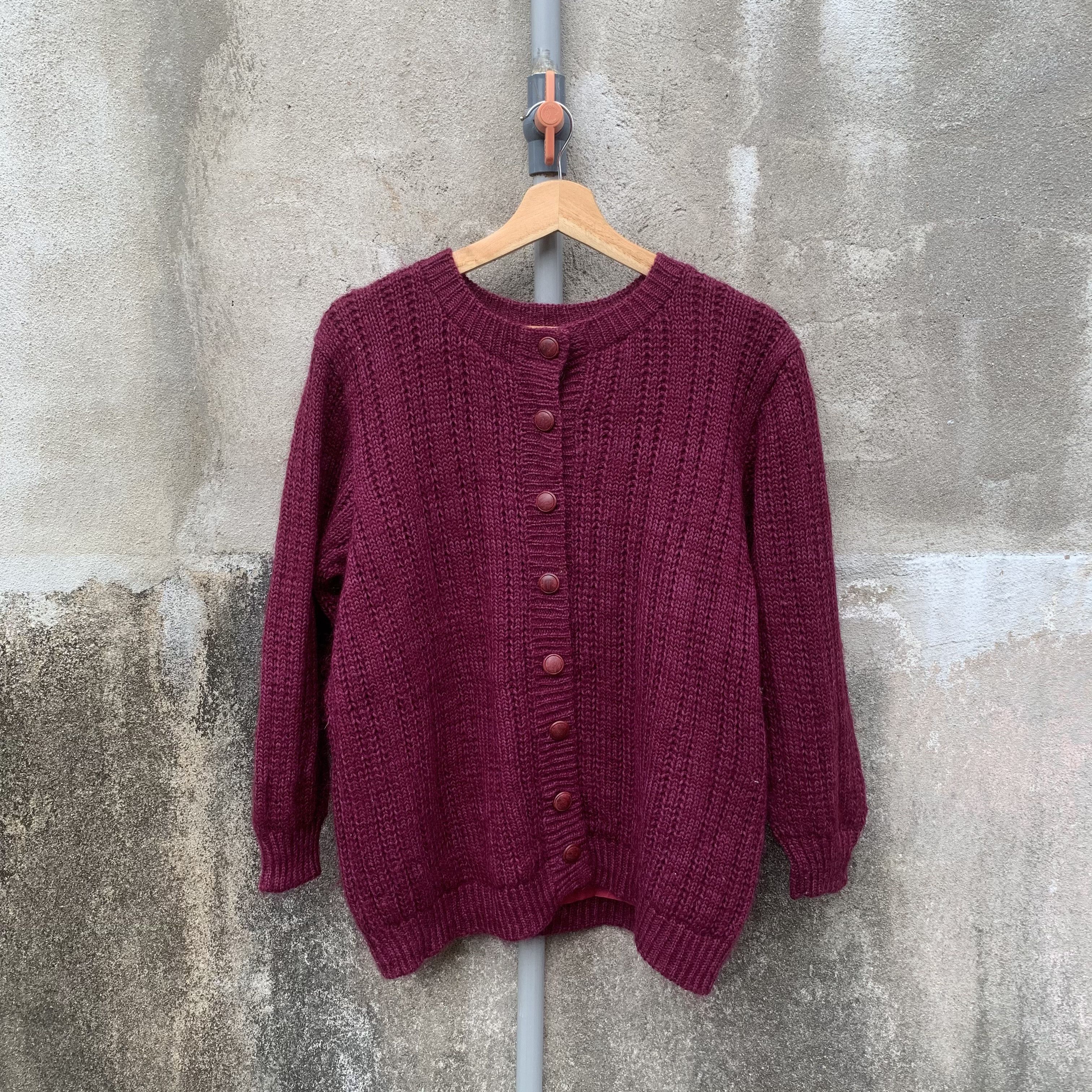 Aran Isles Knitwear Japanese Vtg Knit Full Button Linen Brioche Stitch Cardigan Size US M / EU 48-50 / 2 - 1 Thumbnail