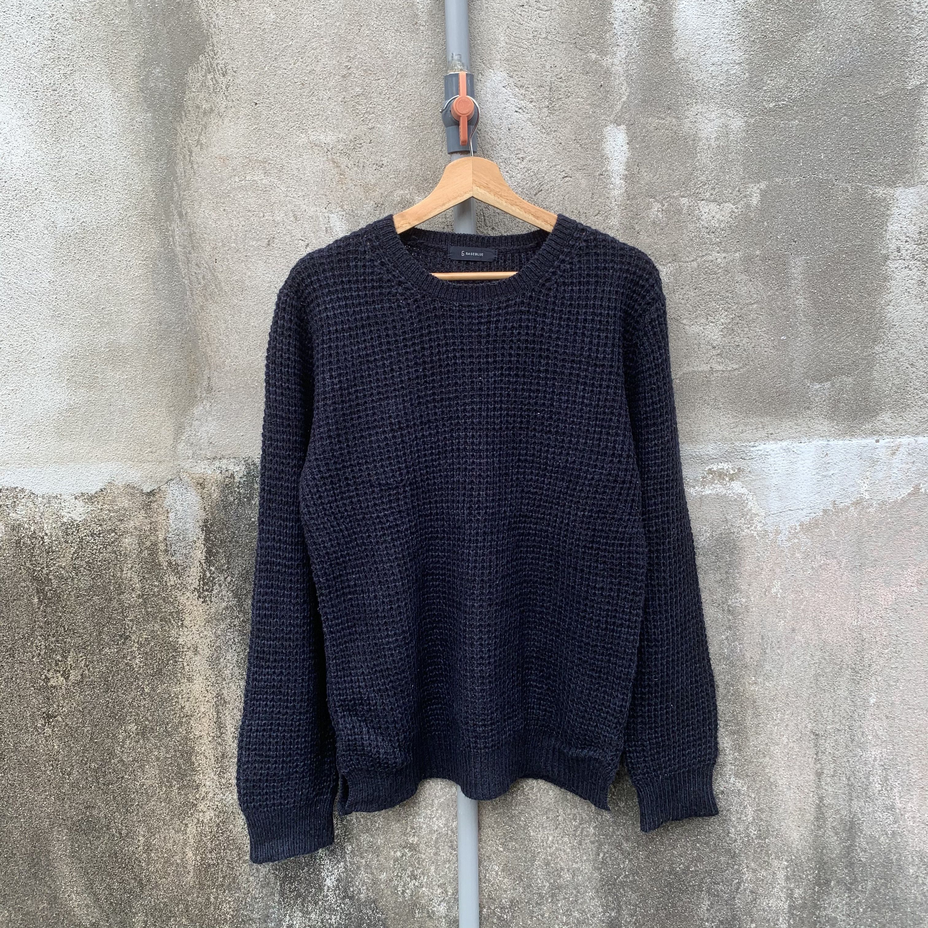 RAGEBLUE Vintage RAGEBLUE Knit Honeycomb Pullover Sweater Size US L / EU 52-54 / 3 - 1 Thumbnail