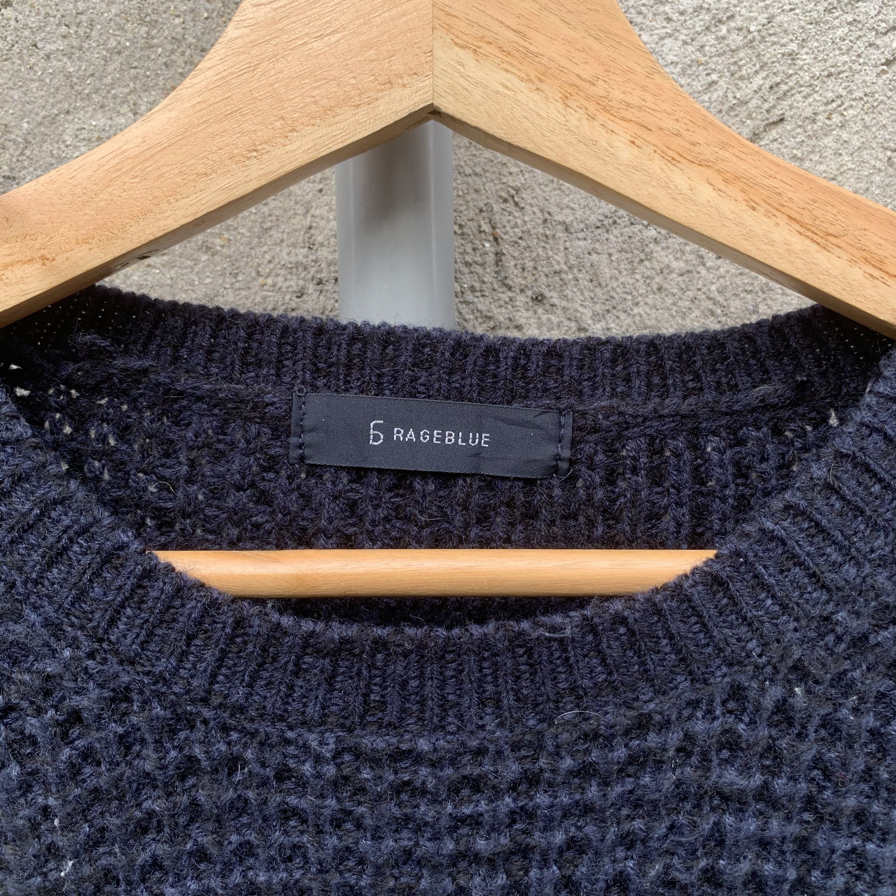 RAGEBLUE Vintage RAGEBLUE Knit Honeycomb Pullover Sweater Size US L / EU 52-54 / 3 - 3 Thumbnail