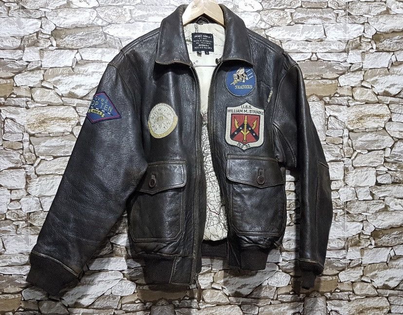 Avirex × Military × Vintage Vintage Avirex brown leather