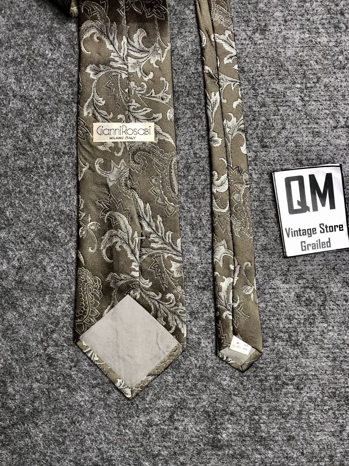 Gianni Gianni Rosabi Milano Italy silk tie with Floral Design Size ONE SIZE - 6 Thumbnail