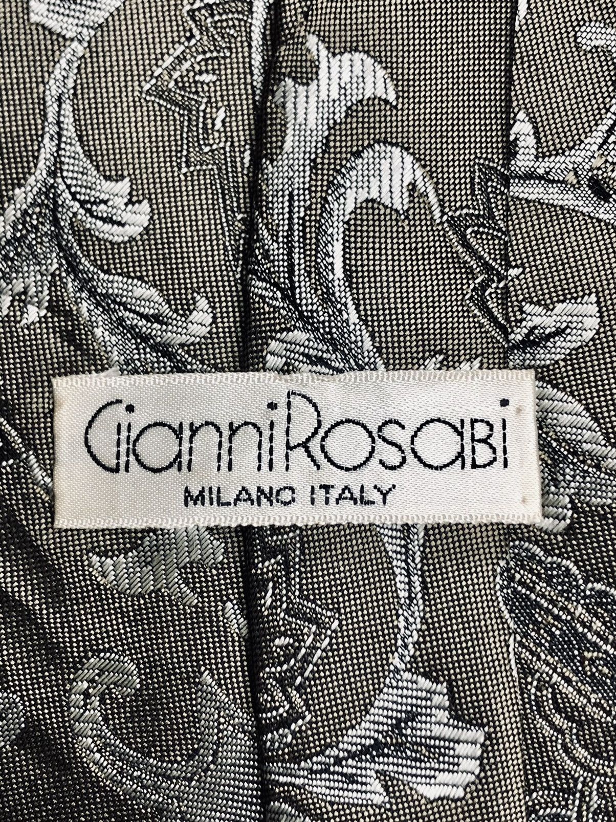 Gianni Gianni Rosabi Milano Italy silk tie with Floral Design Size ONE SIZE - 3 Thumbnail