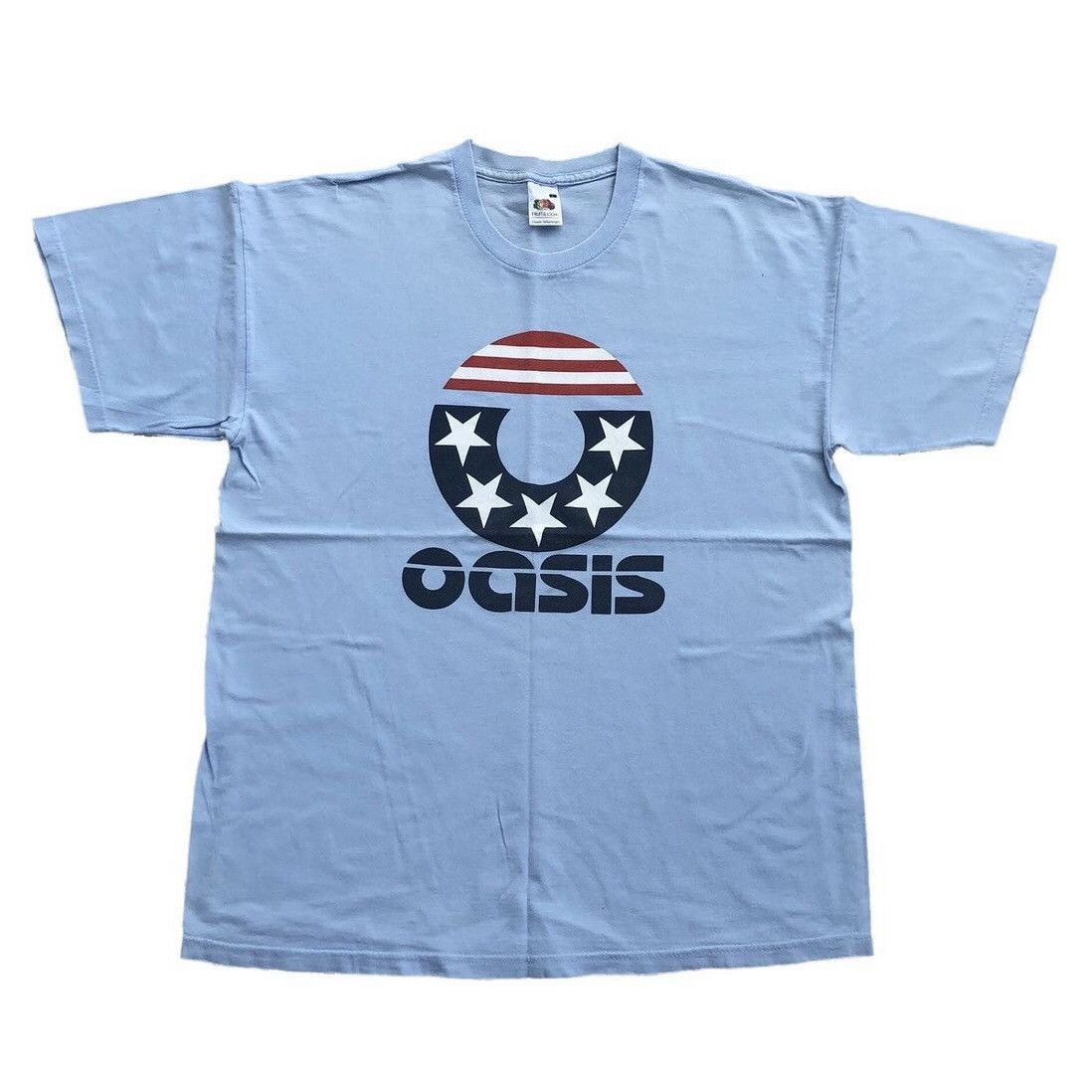 Oasis: T-shirt Blu Con Logo Disegnato (licenza Ufficiale - Foto 2