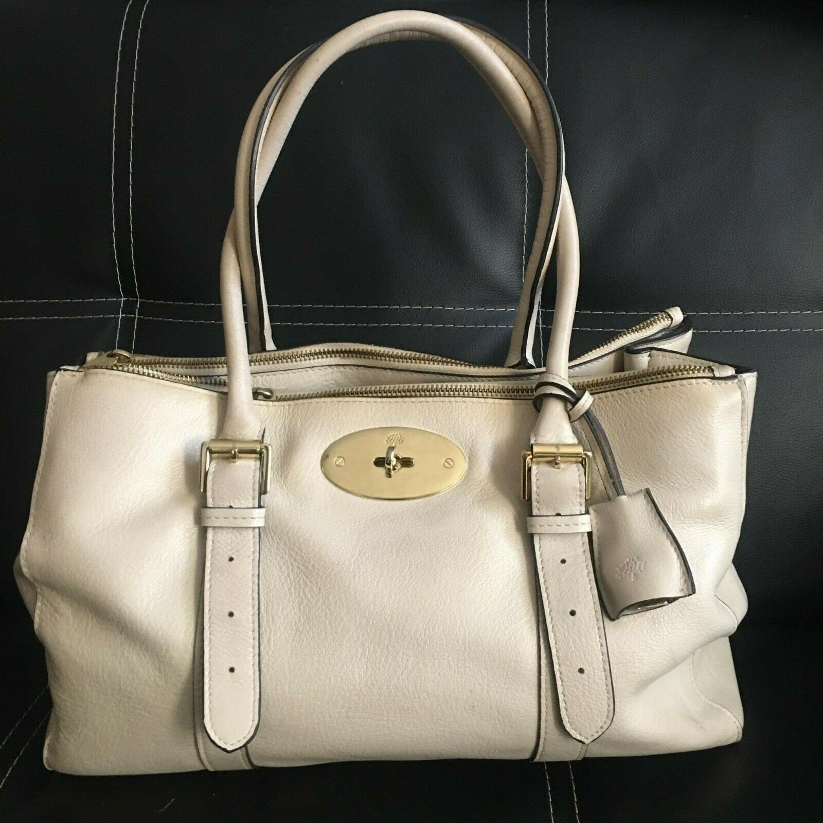 Mulberry Leather Ivory Bag Handbag 1025858 Made in England Grailed