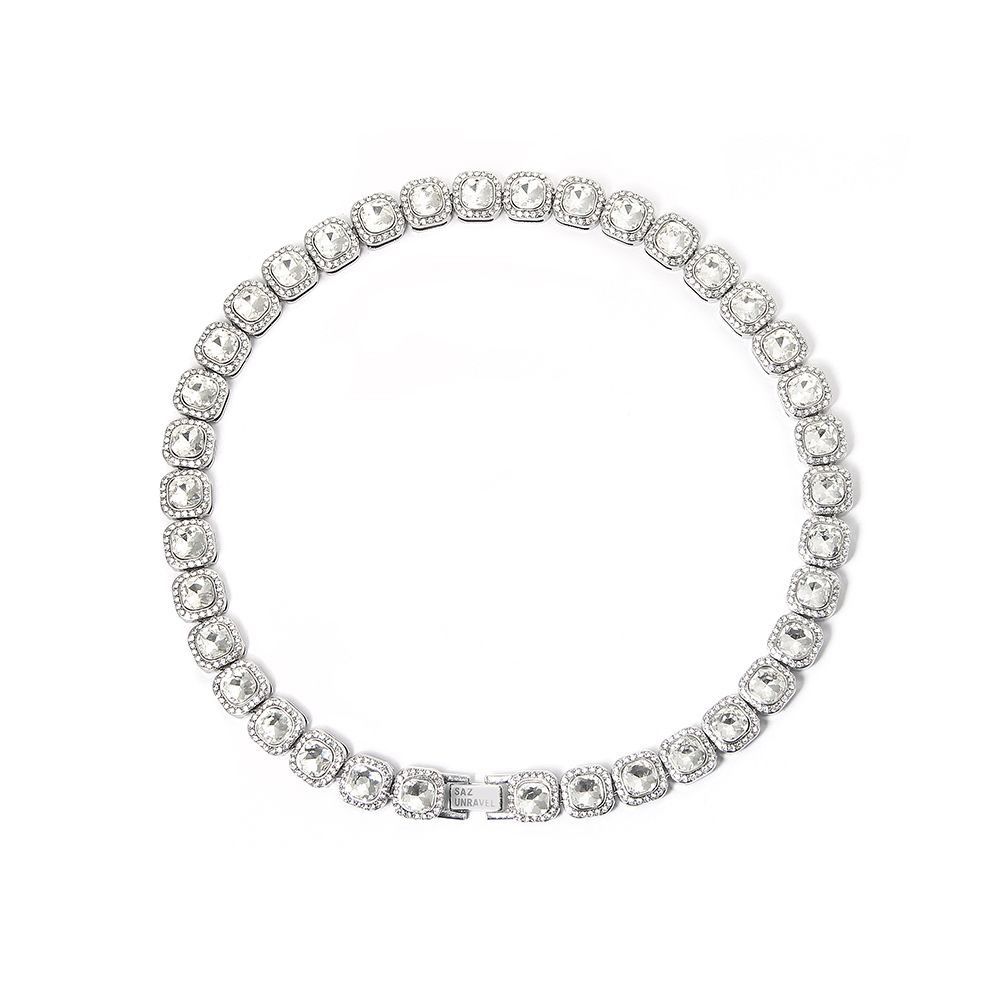 Jewelry × Vintage Hip Hop Square Shiny Fashion Necklace Size ONE SIZE - 4 Thumbnail
