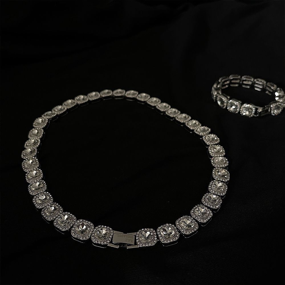 Jewelry × Vintage Hip Hop Square Shiny Fashion Necklace Size ONE SIZE - 3 Thumbnail