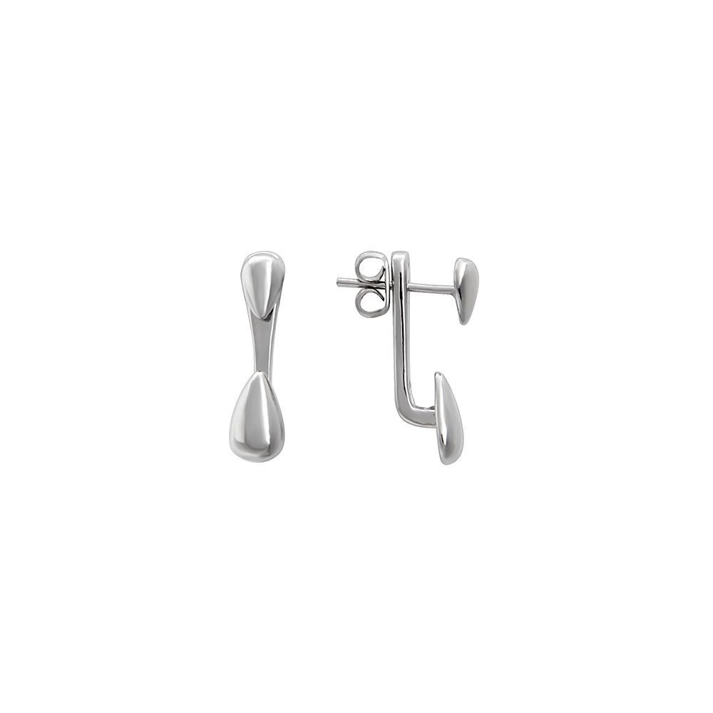 Jewelry × Vintage Fashion Drop Shape Couple Stud Earrings Size ONE SIZE - 3 Thumbnail