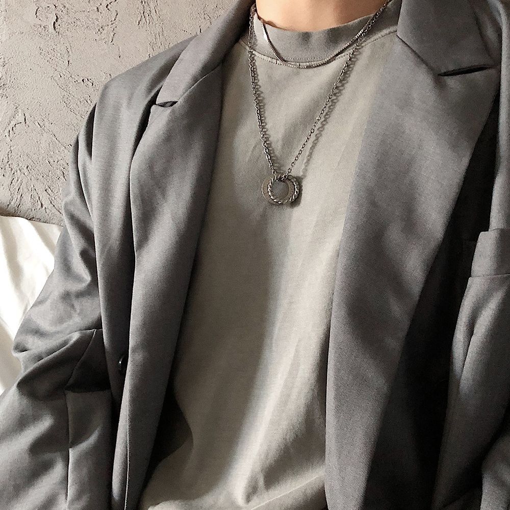 Jewelry × Vintage Vintage Double Ring Pendant Fashion Necklace Size ONE SIZE - 5 Thumbnail