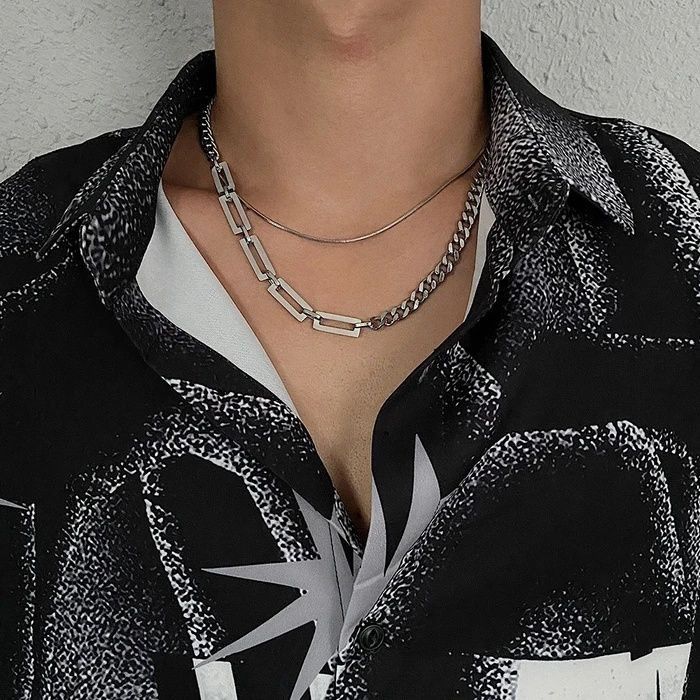 Jewelry × Vintage Fashionable Adjustable Titanium Steel Men's Necklace Size ONE SIZE - 1 Thumbnail