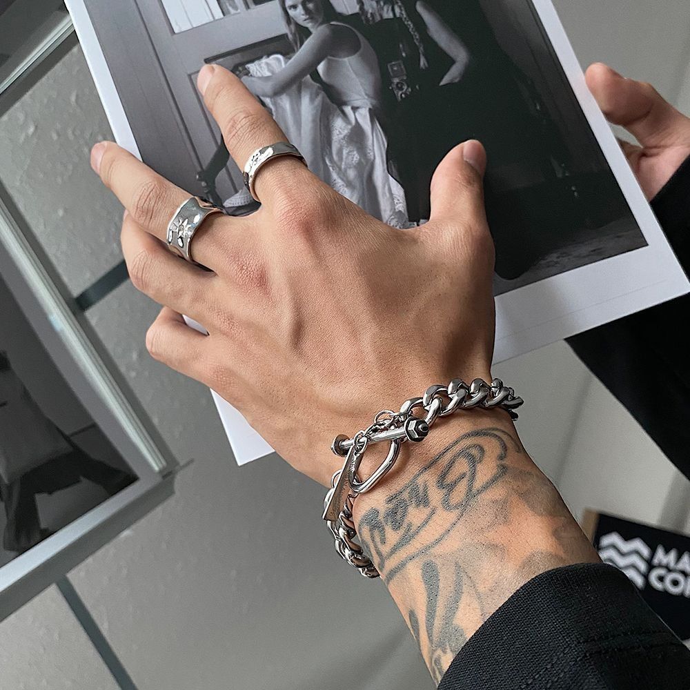 Jewelry × Vintage Fashion Titanium Steel Couple Bracelet Size ONE SIZE - 2 Thumbnail