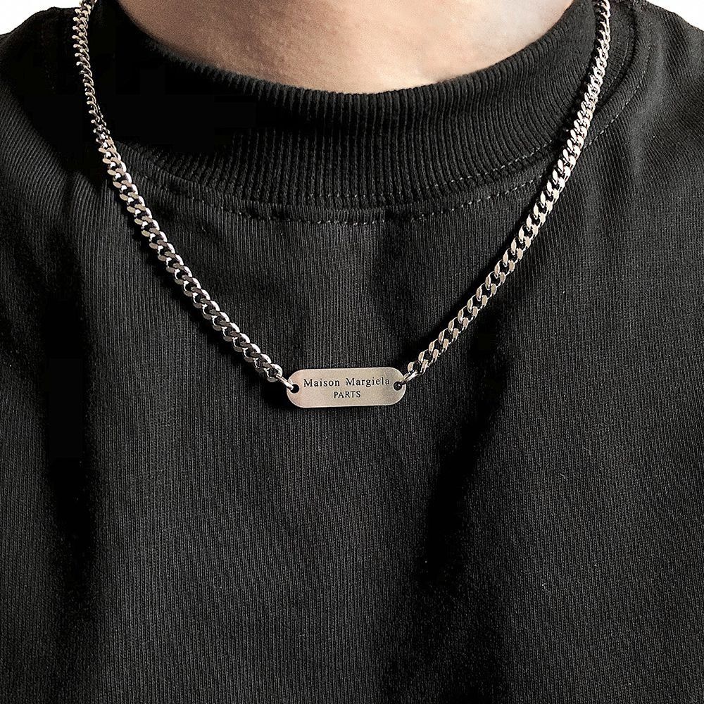 Jewelry × Vintage Fashion Letter Square Pendant Clavicle Chain Size ONE SIZE - 4 Thumbnail