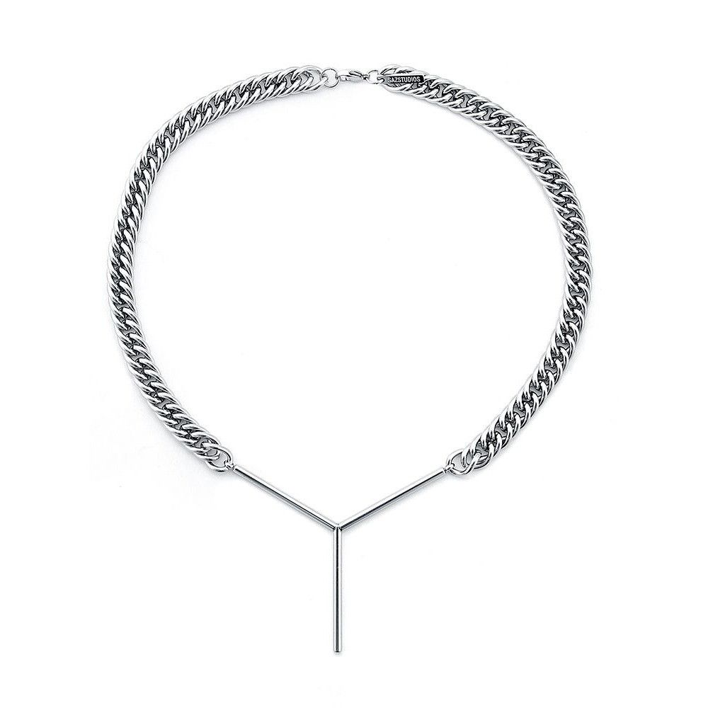 Jewelry × Vintage Fashion Silver Y Letter Pendant Clavicle Chain Size ONE SIZE - 4 Thumbnail