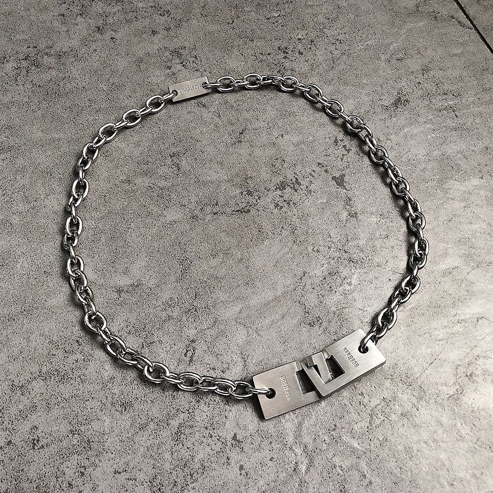 Jewelry × Vintage Punk Fashion Titanium Steel Necklace Size ONE SIZE - 2 Thumbnail