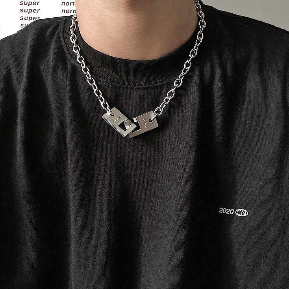 Jewelry × Vintage Punk Fashion Titanium Steel Necklace Size ONE SIZE - 1 Thumbnail