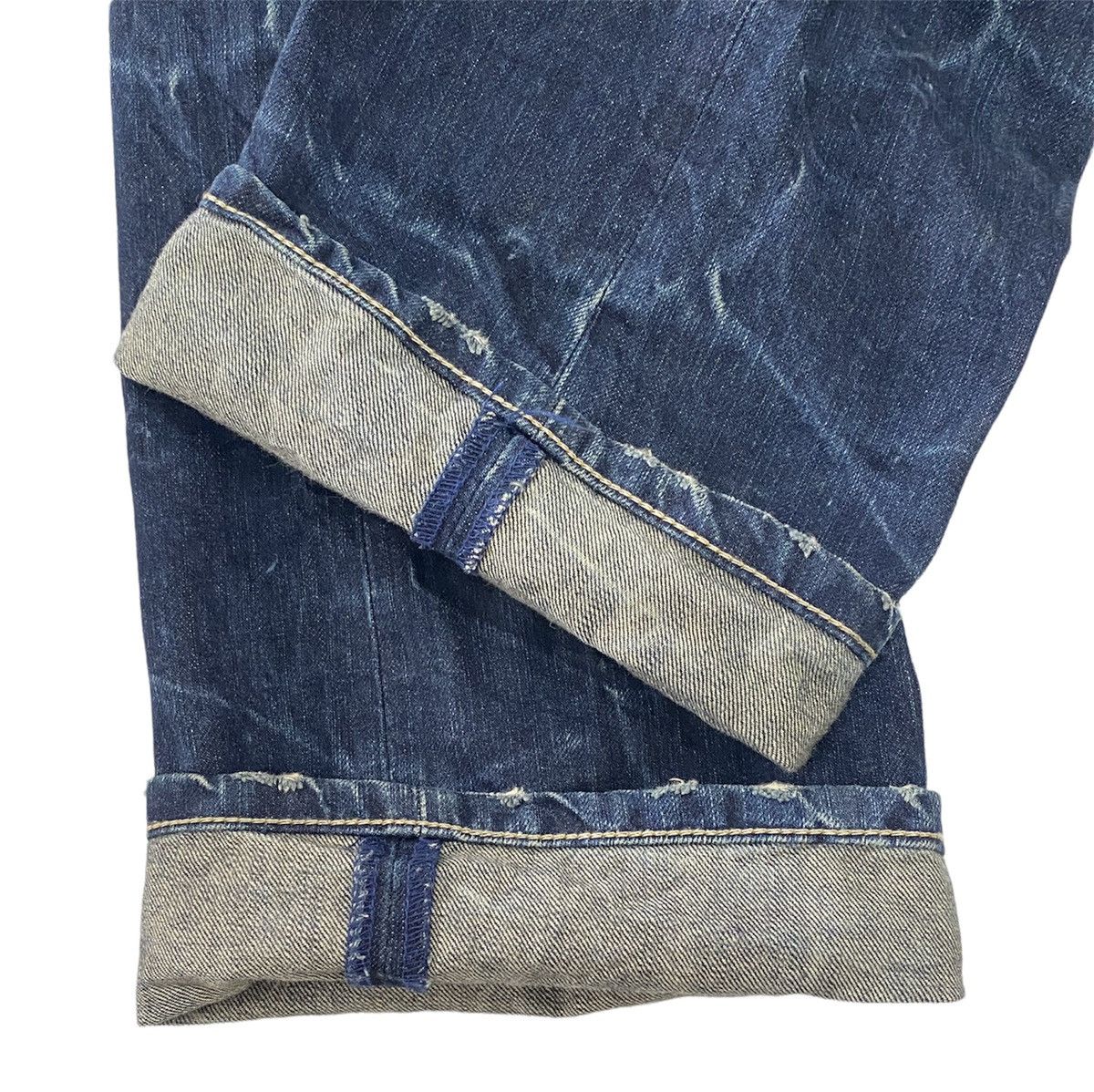 Japanese Brand Distressed BLUE WAY Men’s Flare Bottom Jeans Size US 32 / EU 48 - 13 Thumbnail