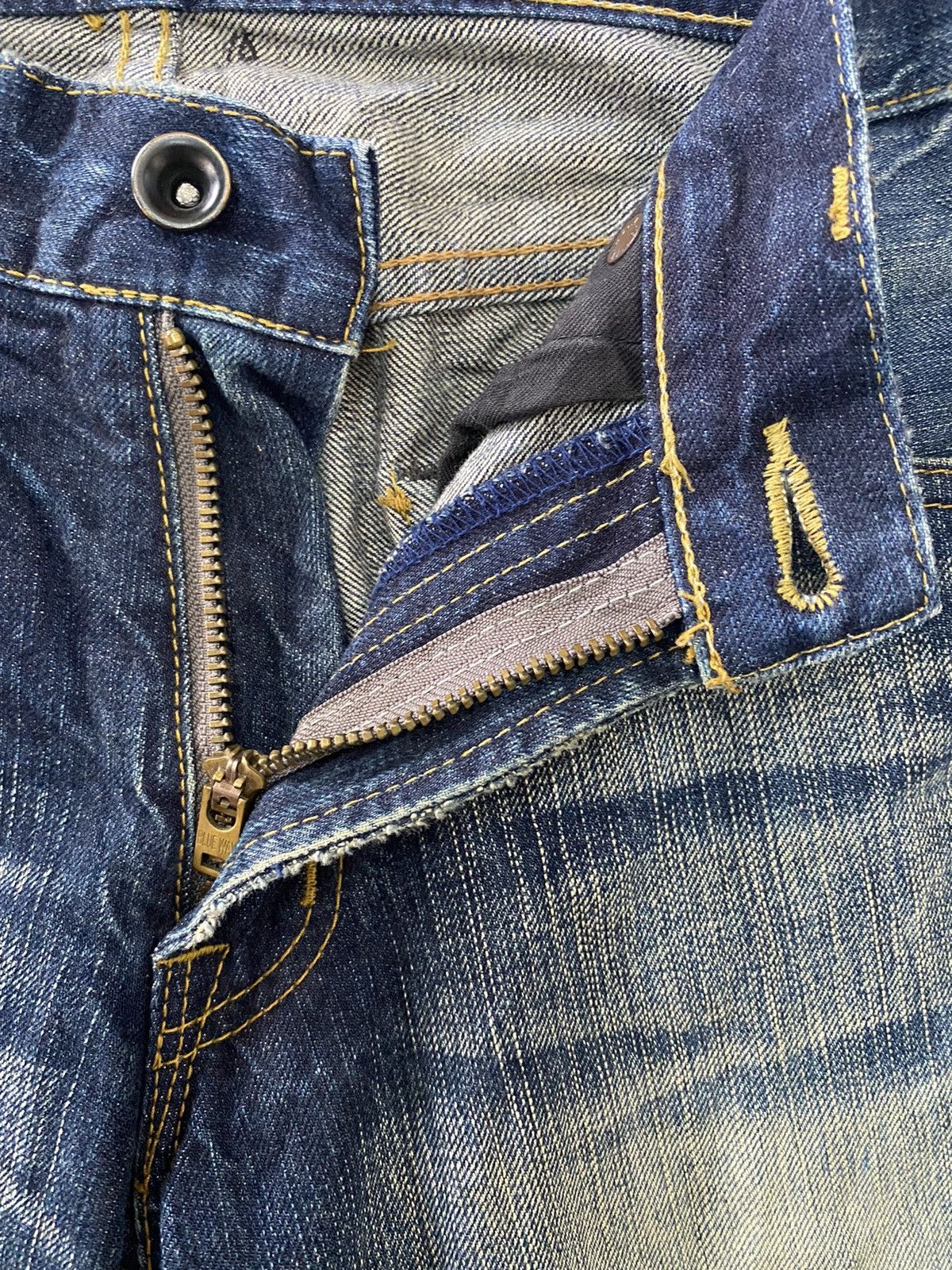 Japanese Brand Distressed BLUE WAY Men’s Flare Bottom Jeans Size US 32 / EU 48 - 19 Thumbnail