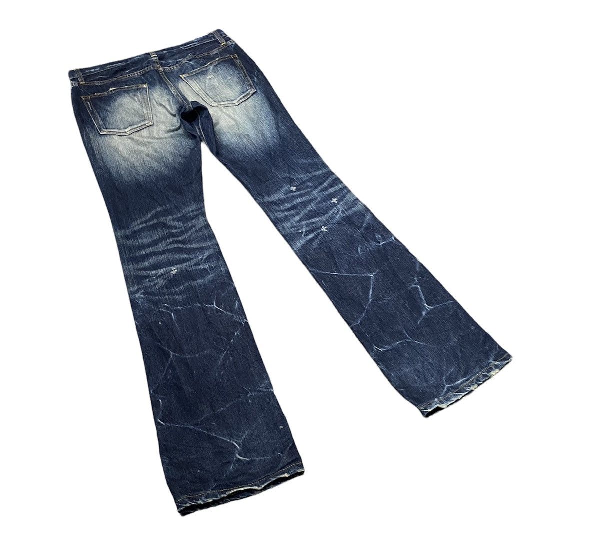 Japanese Brand Distressed BLUE WAY Men’s Flare Bottom Jeans Size US 32 / EU 48 - 11 Thumbnail